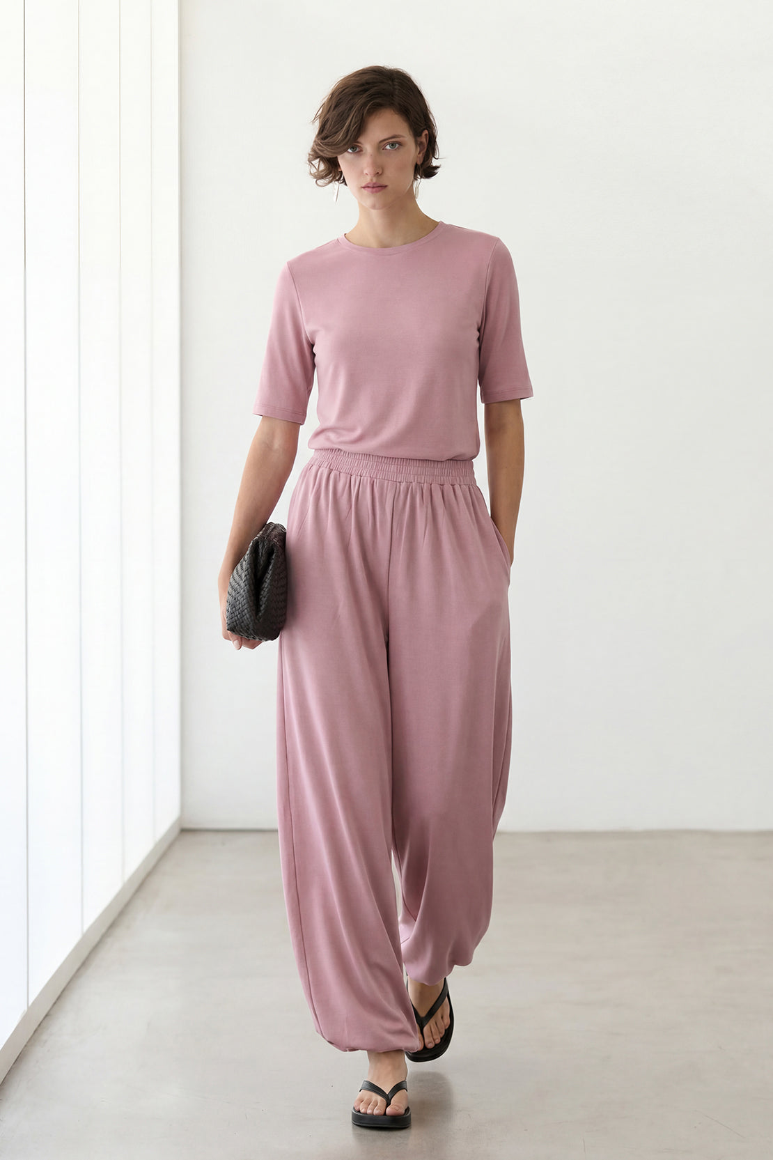 KOKO Modal Blend Balloon Pants – Pink