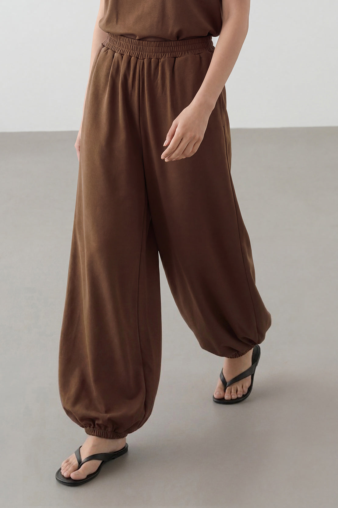 KOKO Modal Blend Balloon Pants – Taupe