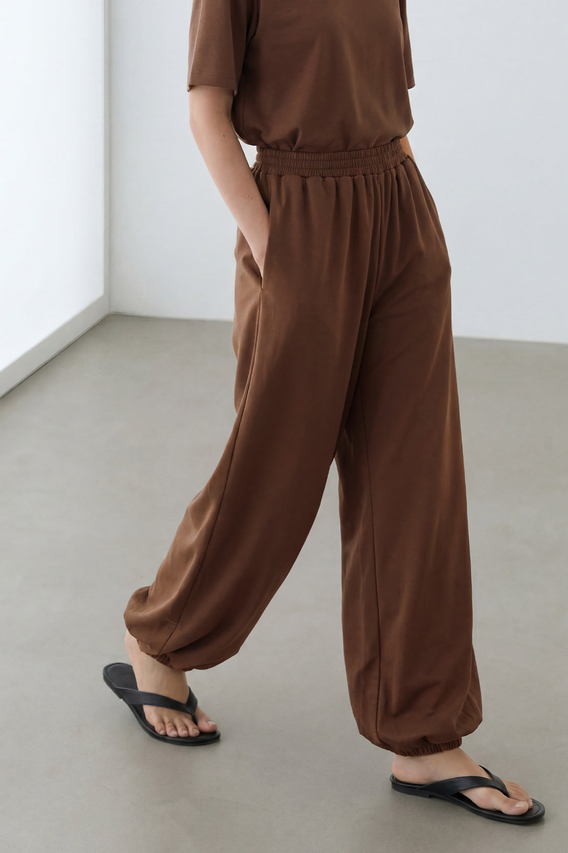 KOKO Modal Blend Balloon Pants – Taupe