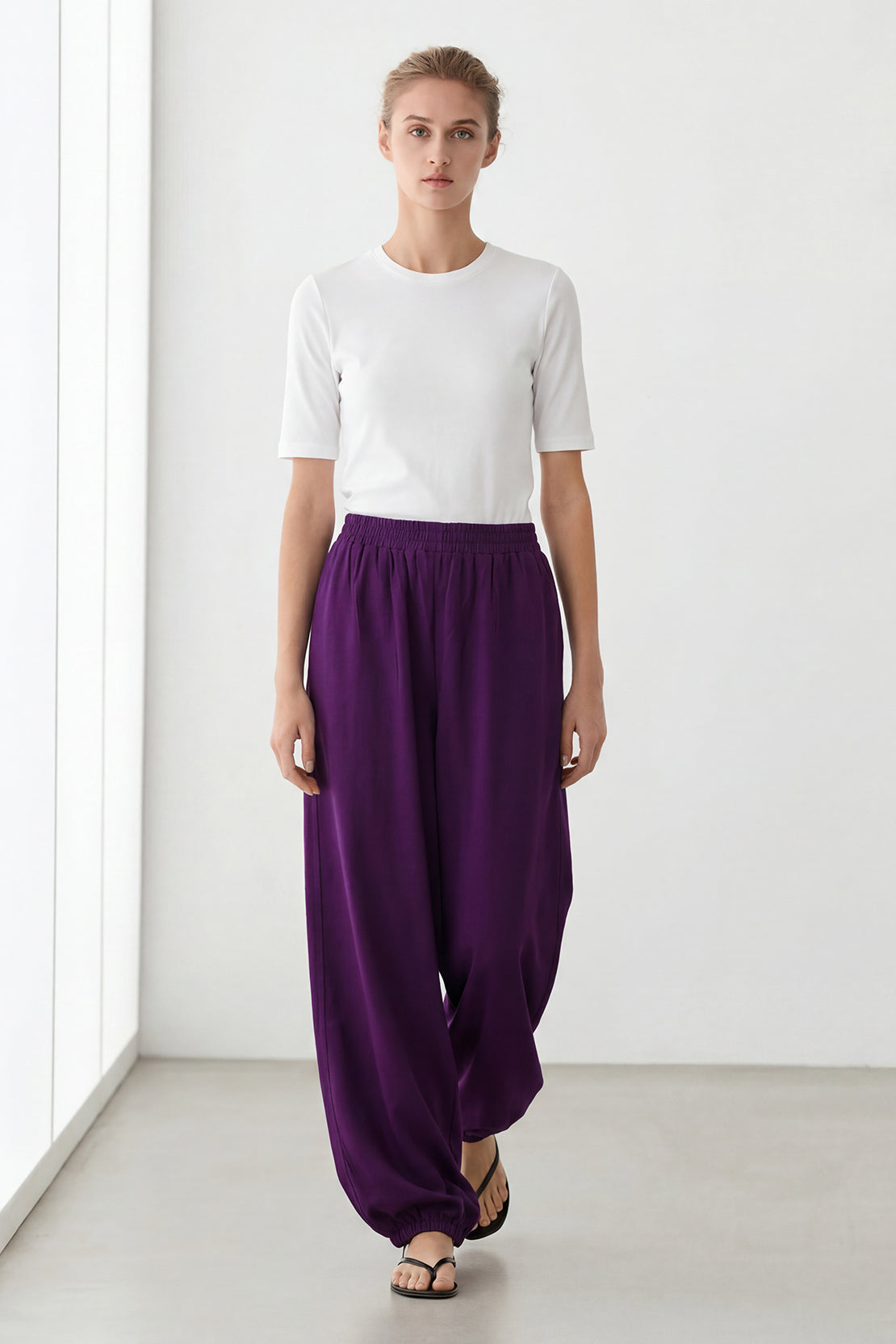 KOKO Modal Blend Balloon Pants – Purple