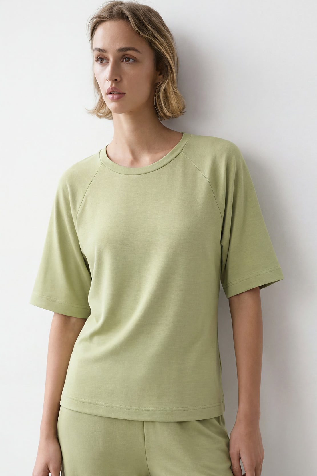 KOKO Modal Blend Relaxed Fit Top – Matcha