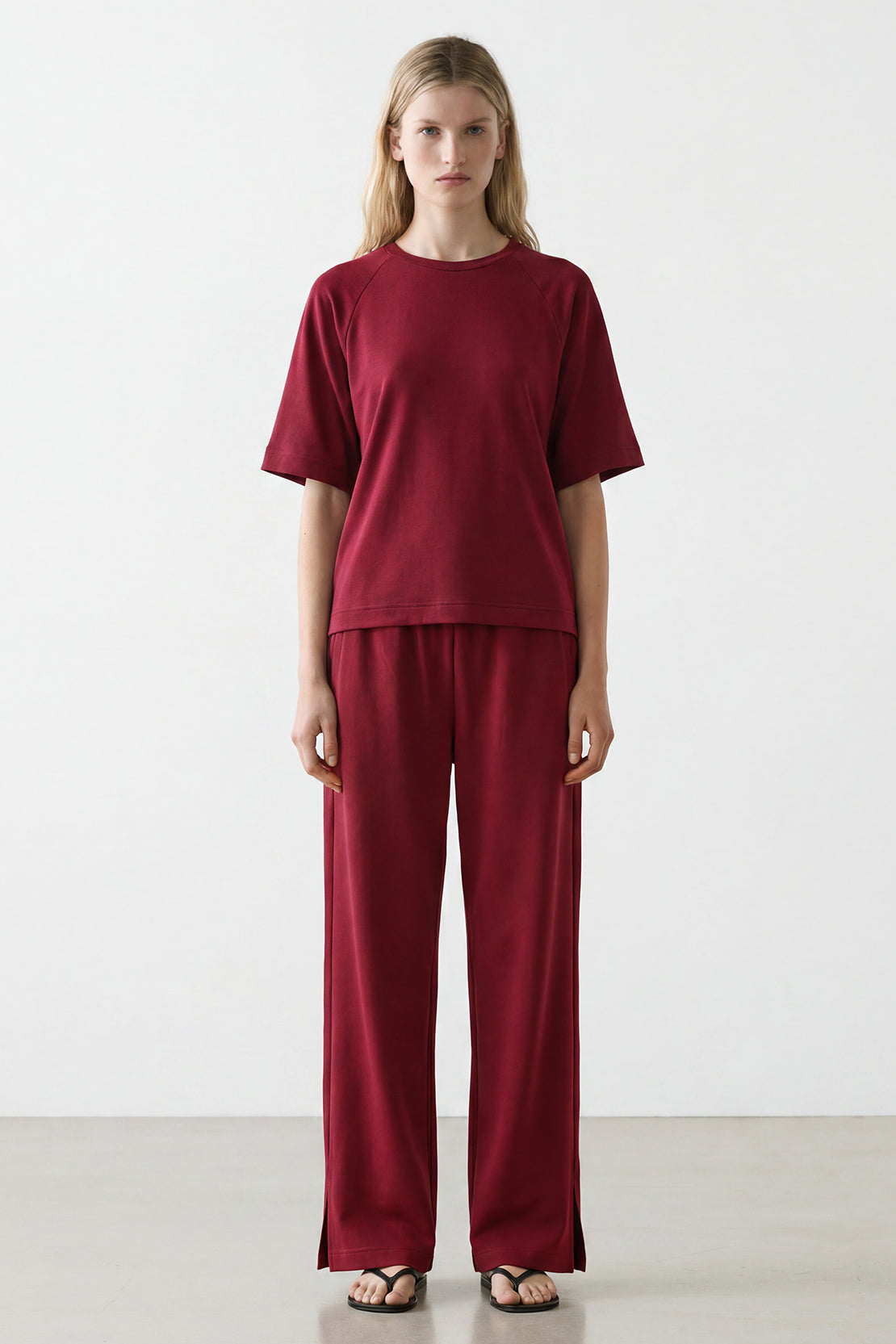 KOKO Modal Blend Relaxed Fit Top – Cherry