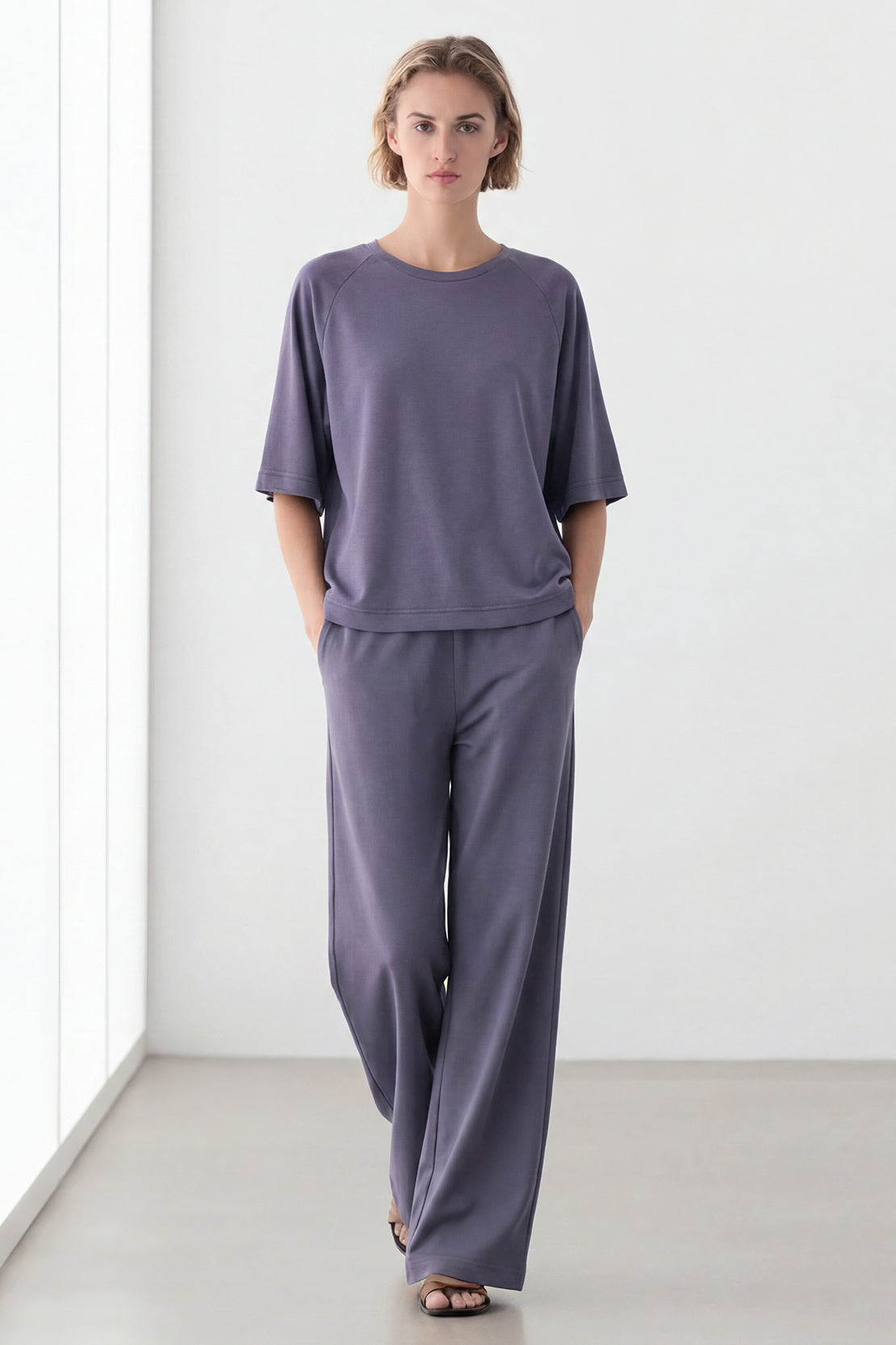 KOKO Modal Blend Relaxed Fit Top – Smoke