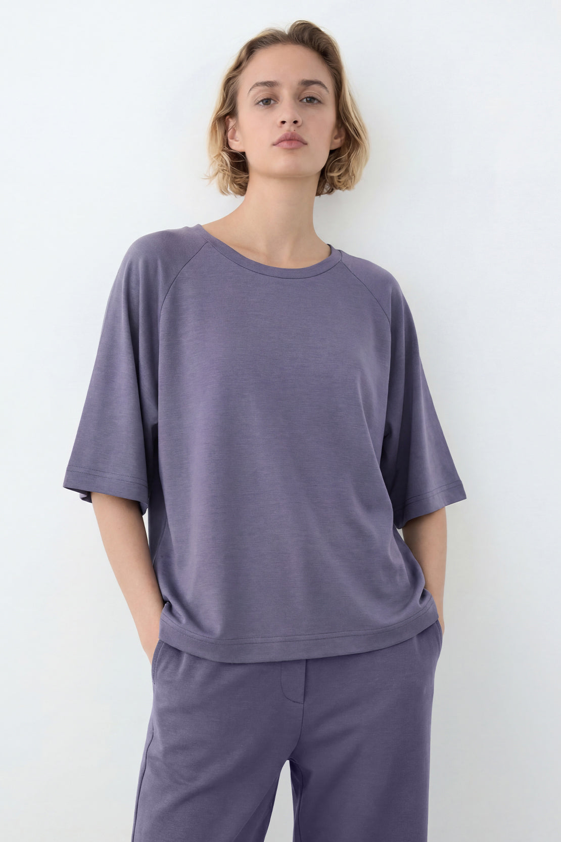 KOKO Modal Blend Relaxed Fit Top – Smoke