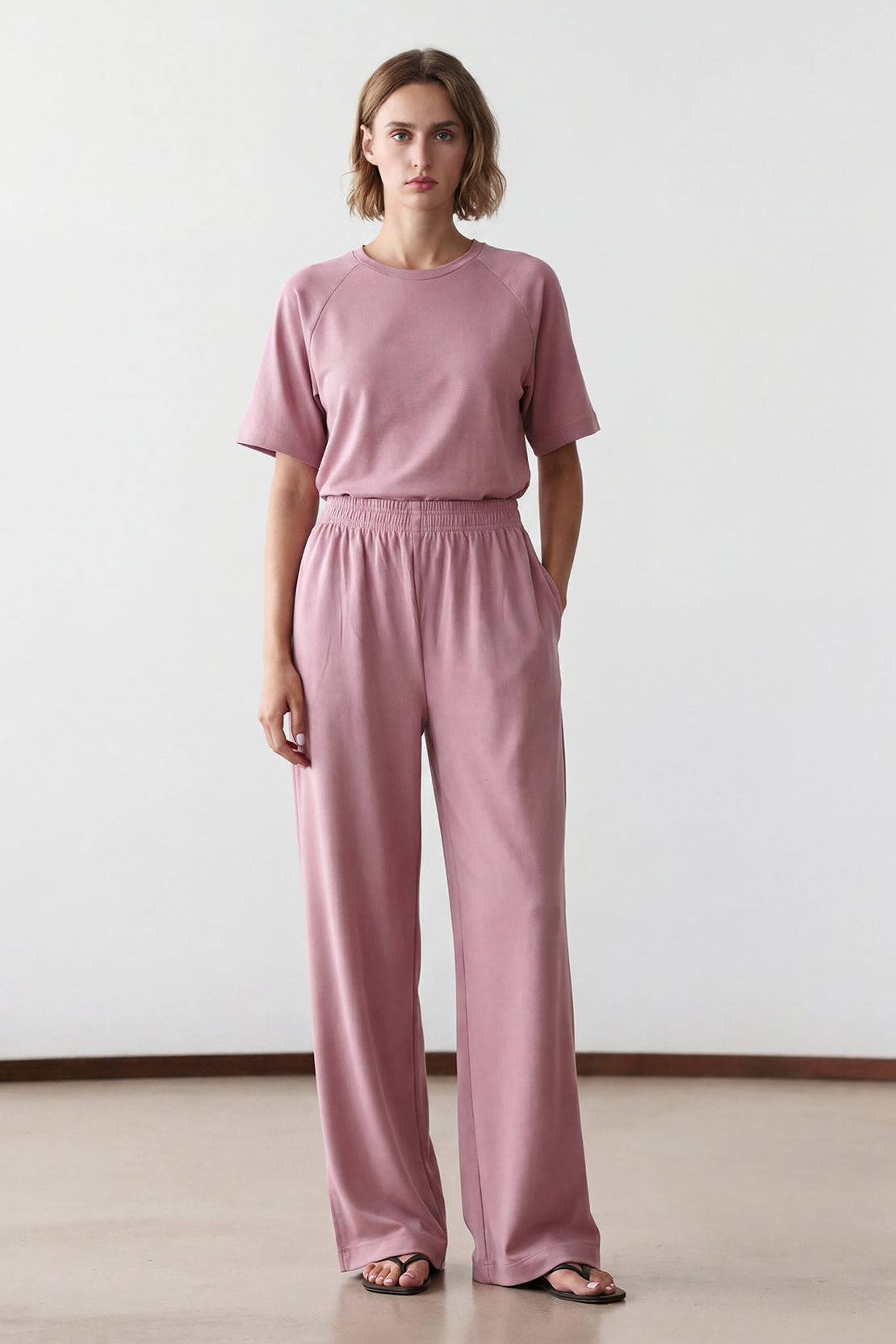 KOKO Modal Blend Effortless Pants – Pink