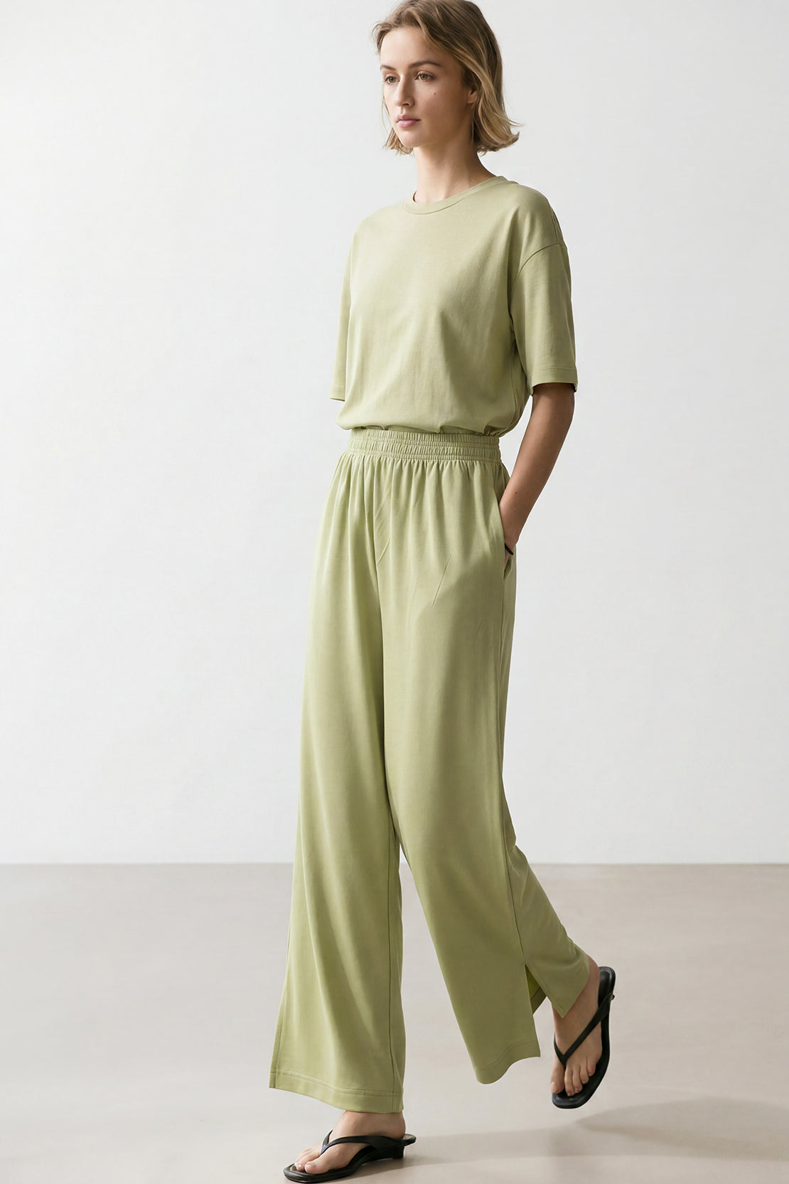 KOKO Modal Blend Effortless Pants – Green
