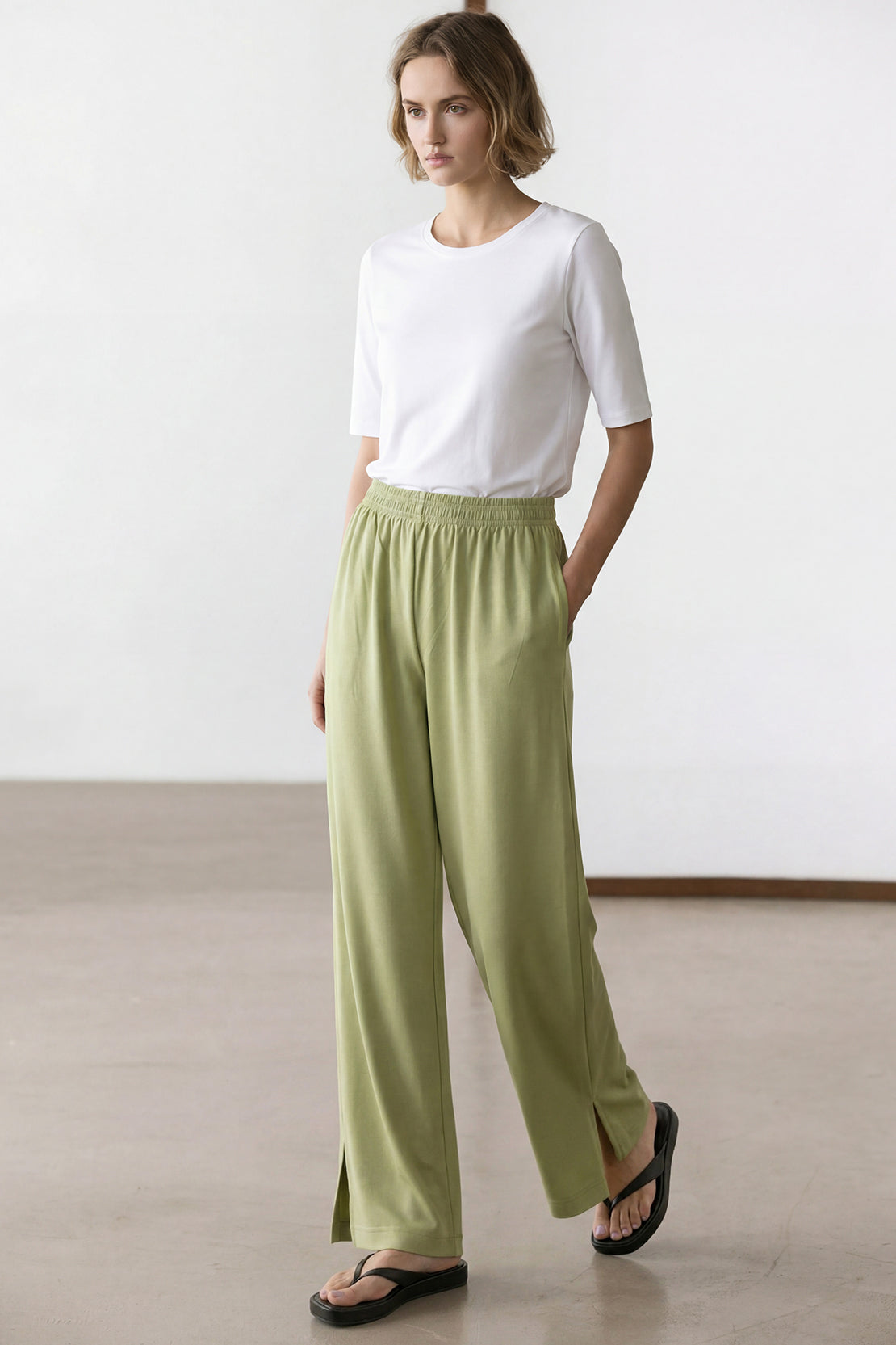 KOKO Modal Blend Effortless Pants – Green