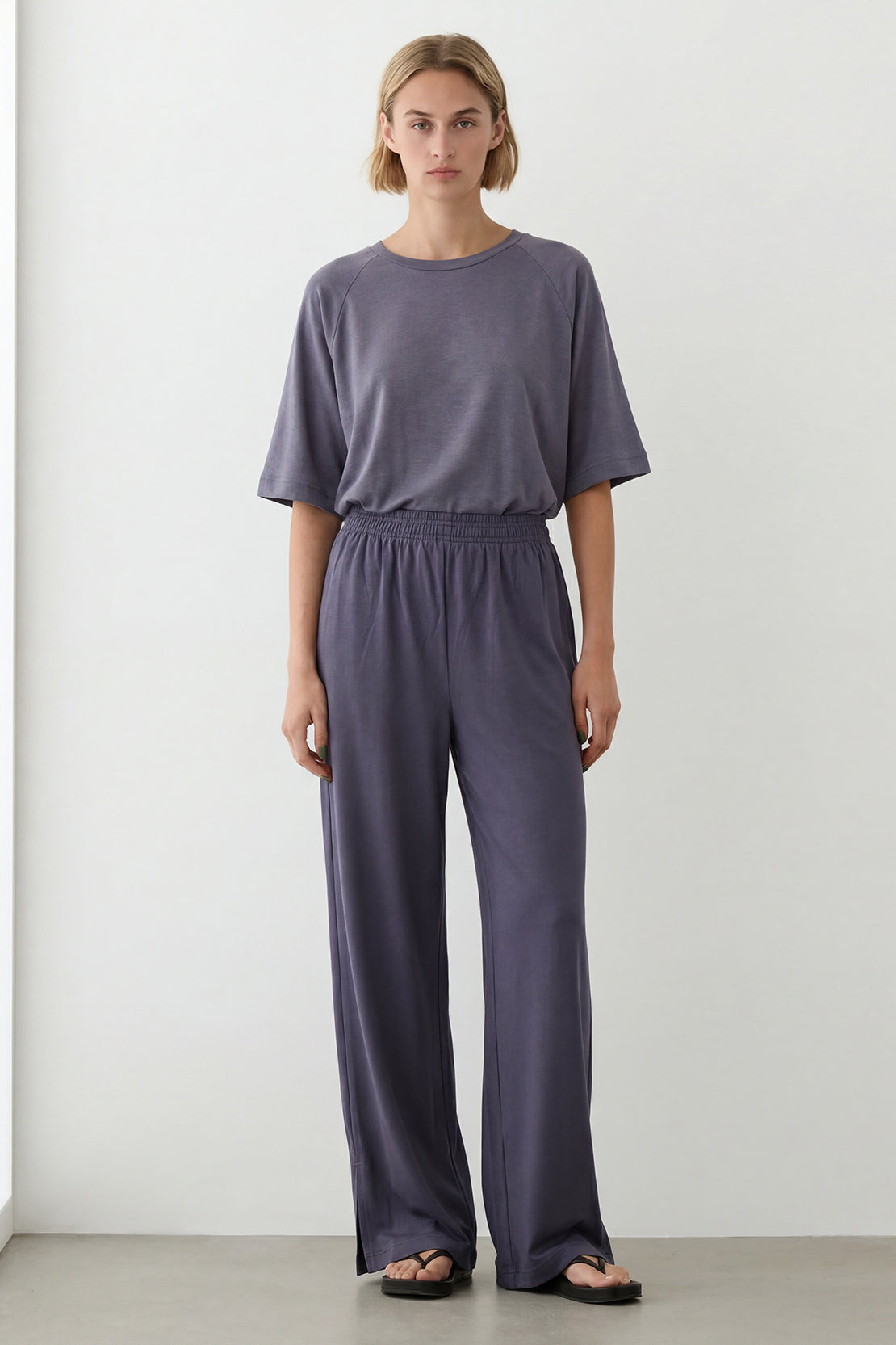 KOKO Modal Blend Wide-Leg Bottom – Grey