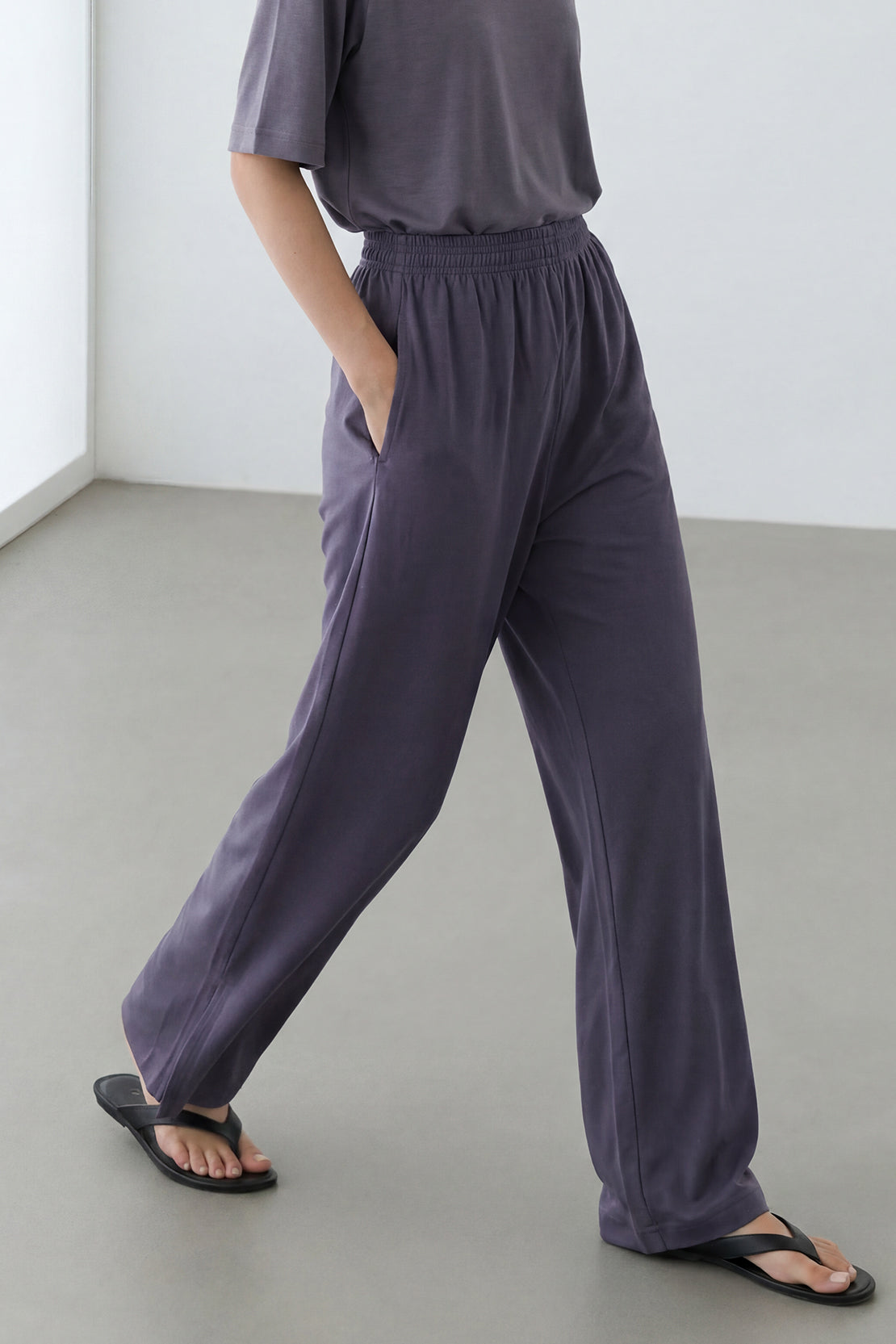 KOKO Modal Blend Wide-Leg Bottom – Grey
