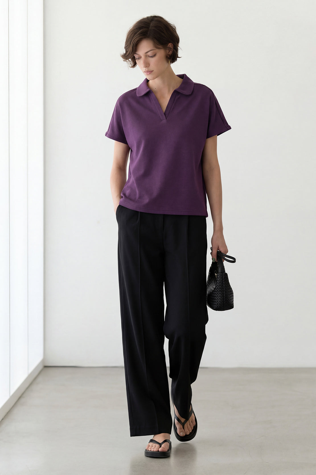 KOKO Modal Blend V-Neck Top – Royal Purple