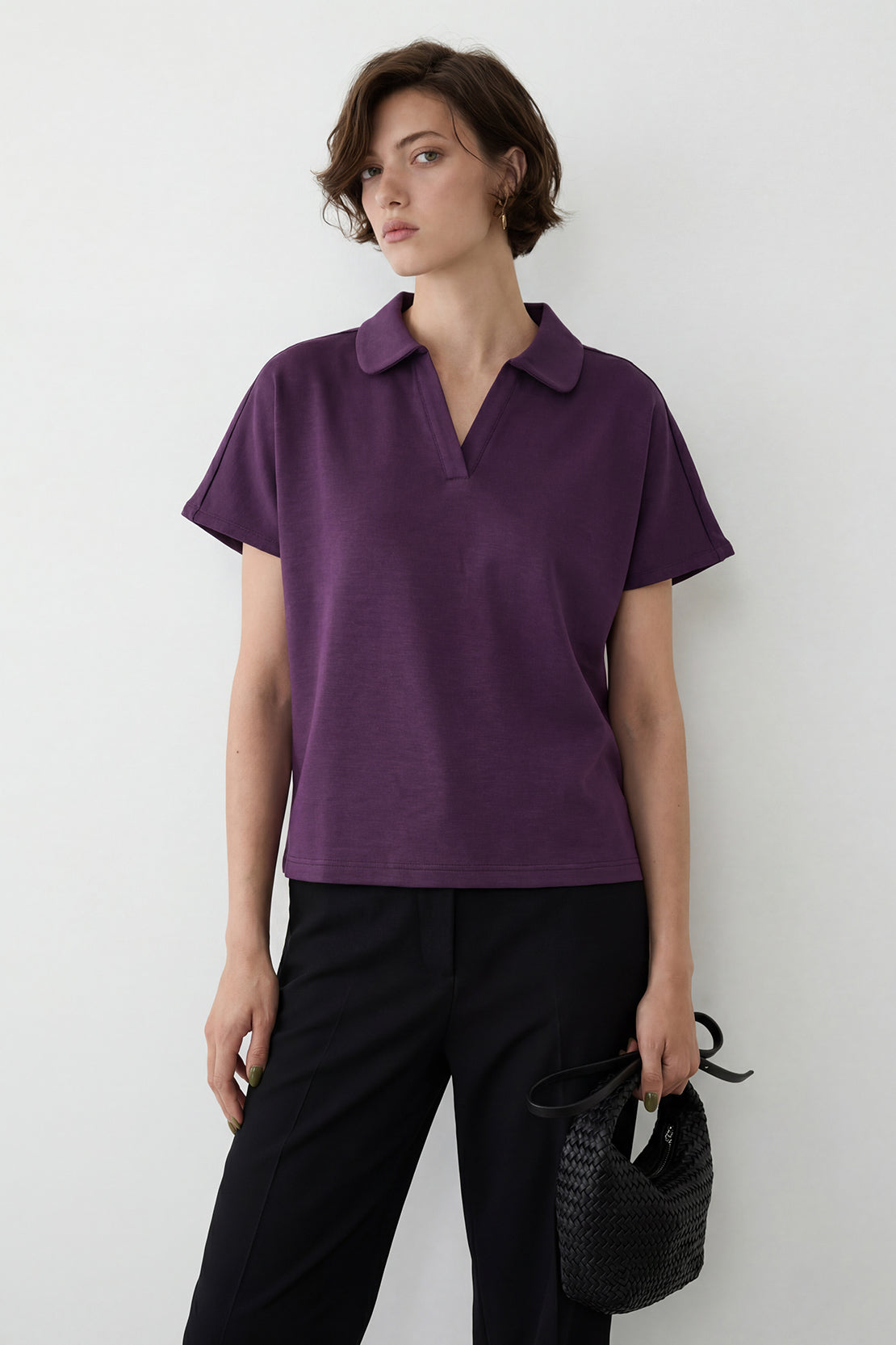 KOKO Modal Blend V-Neck Top – Royal Purple