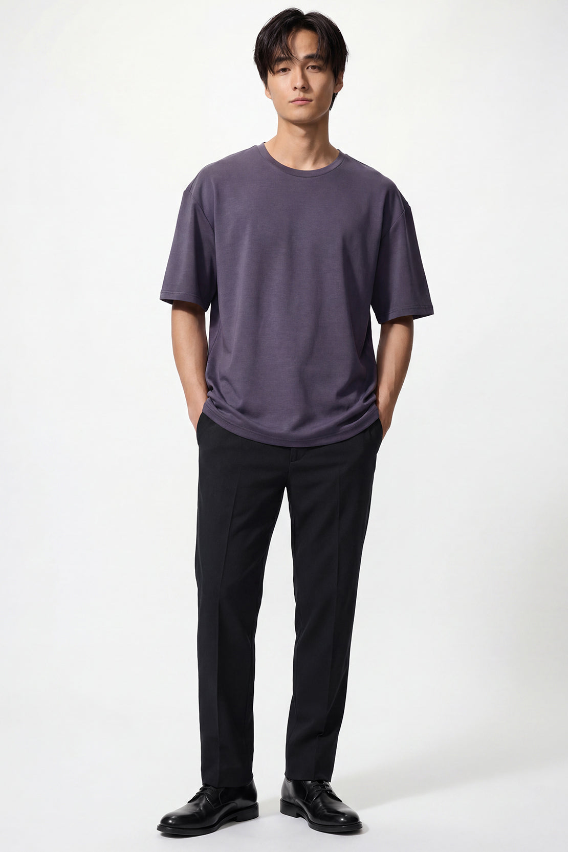 KOKO Modal Blend Drop Shoulder Tee – Smoke