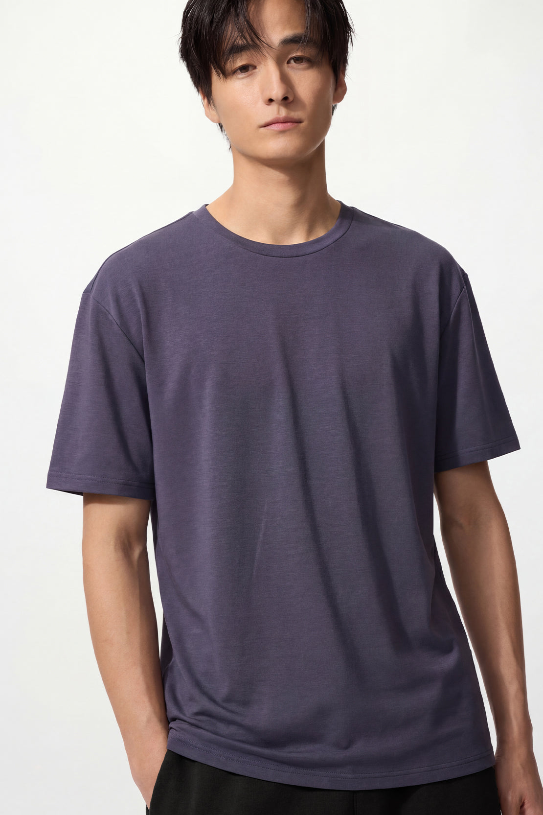 KOKO Modal Blend Drop Shoulder Tee – Smoke
