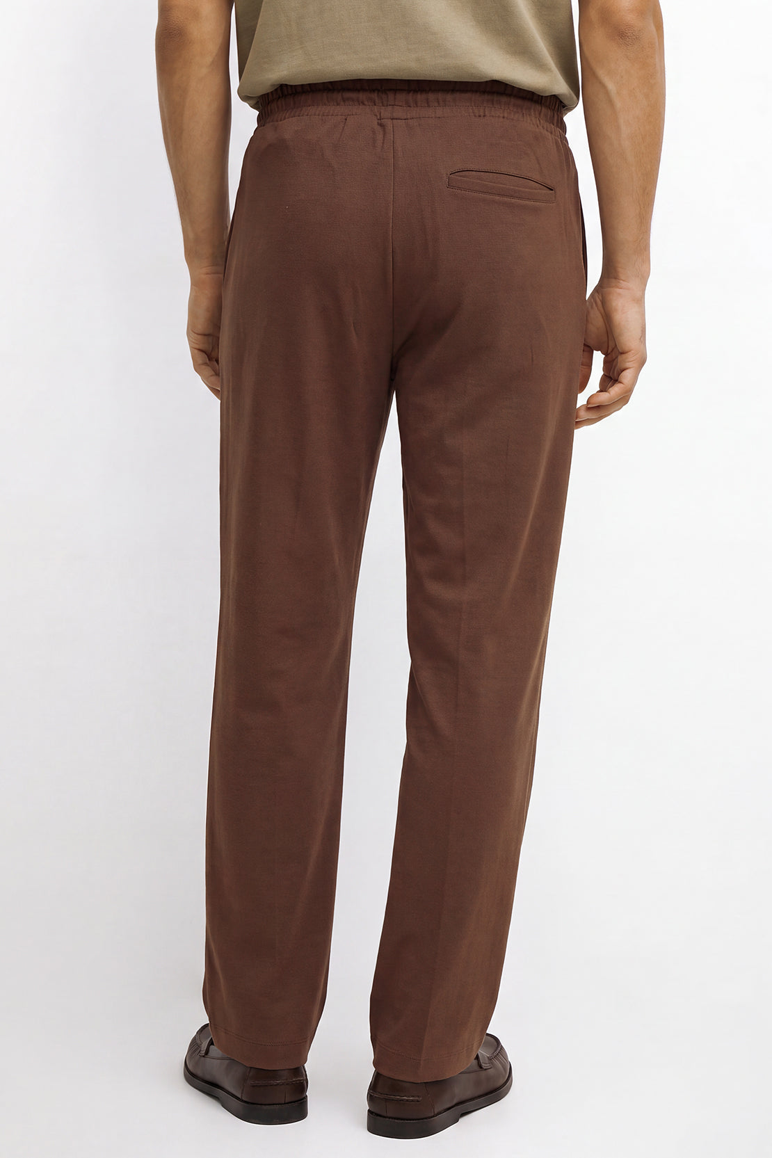 KOKO Modal Blend Straight-Fit Pants – Brown