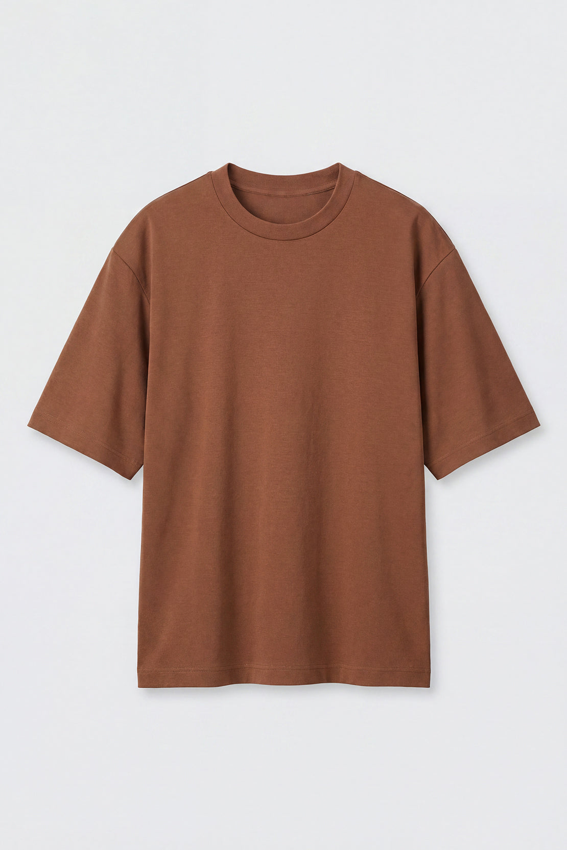 KOKO Air Weave Drop Shoulder T-Shirt – Brown