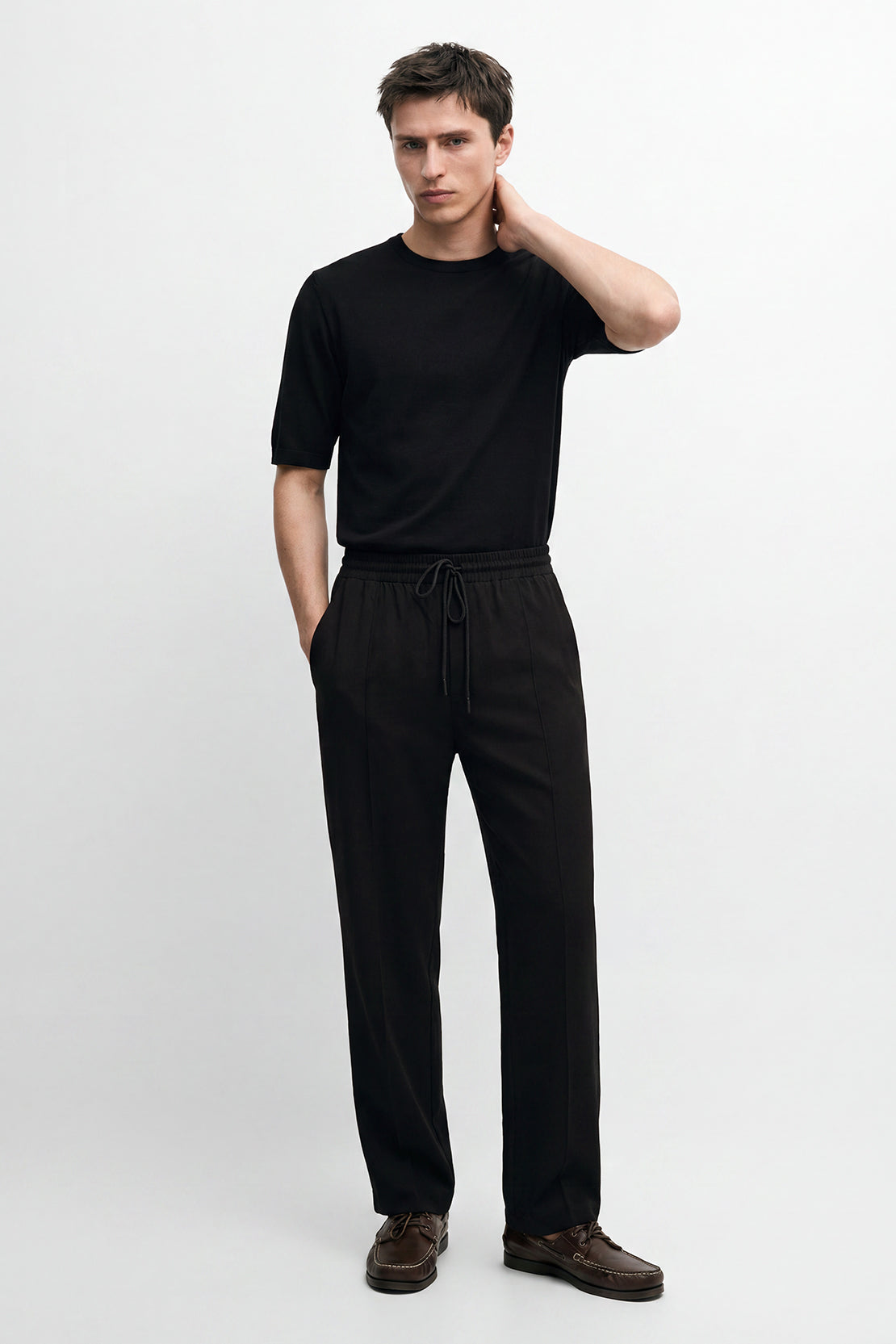 KOKO Air Weave Straight Fit Pants – Black