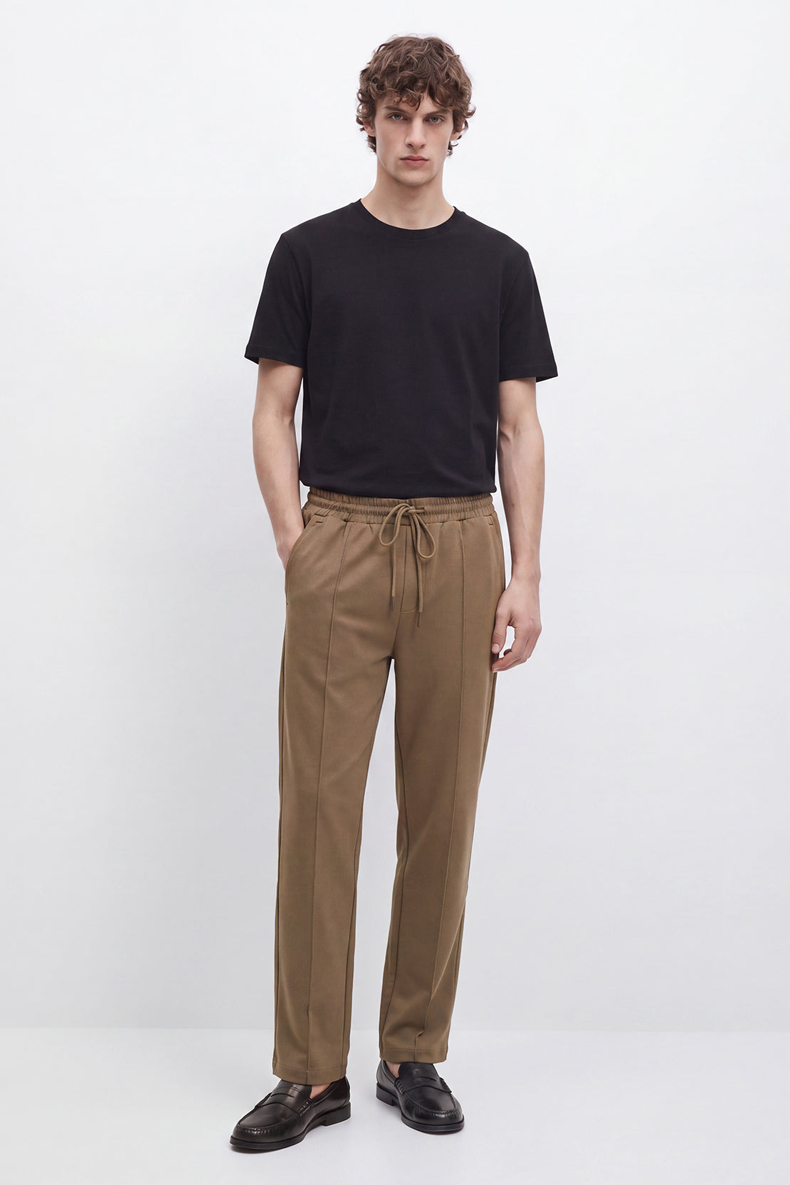KOKO Modal Straight Fit Pants – Coffee
