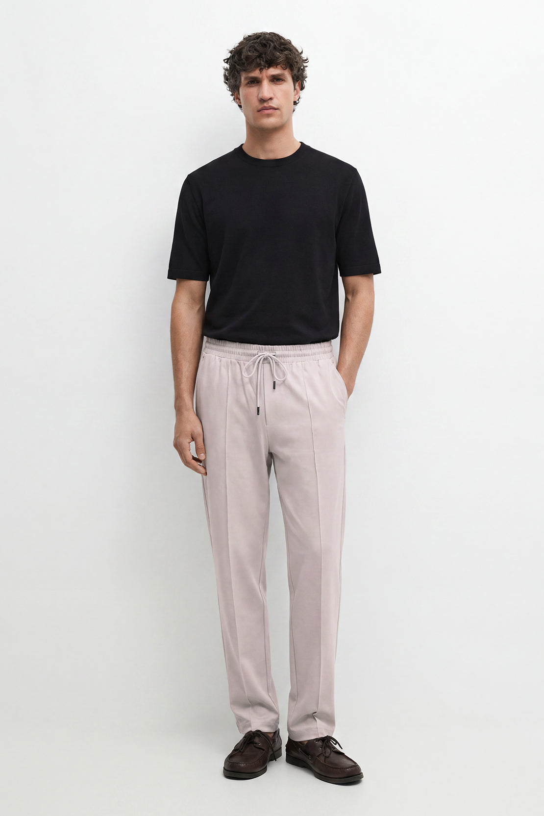 KOKO Cotton Blend Straight Fit Pants – Silver