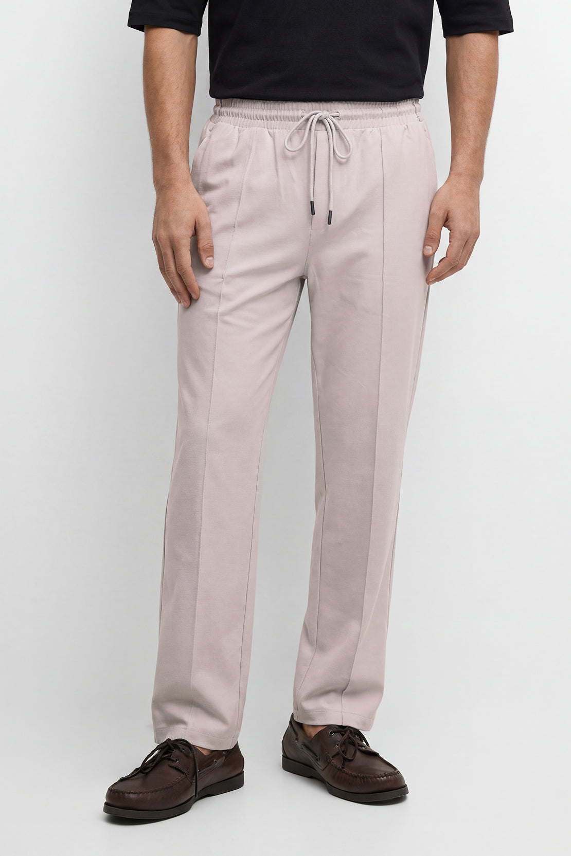 KOKO Cotton Blend Straight Fit Pants – Silver