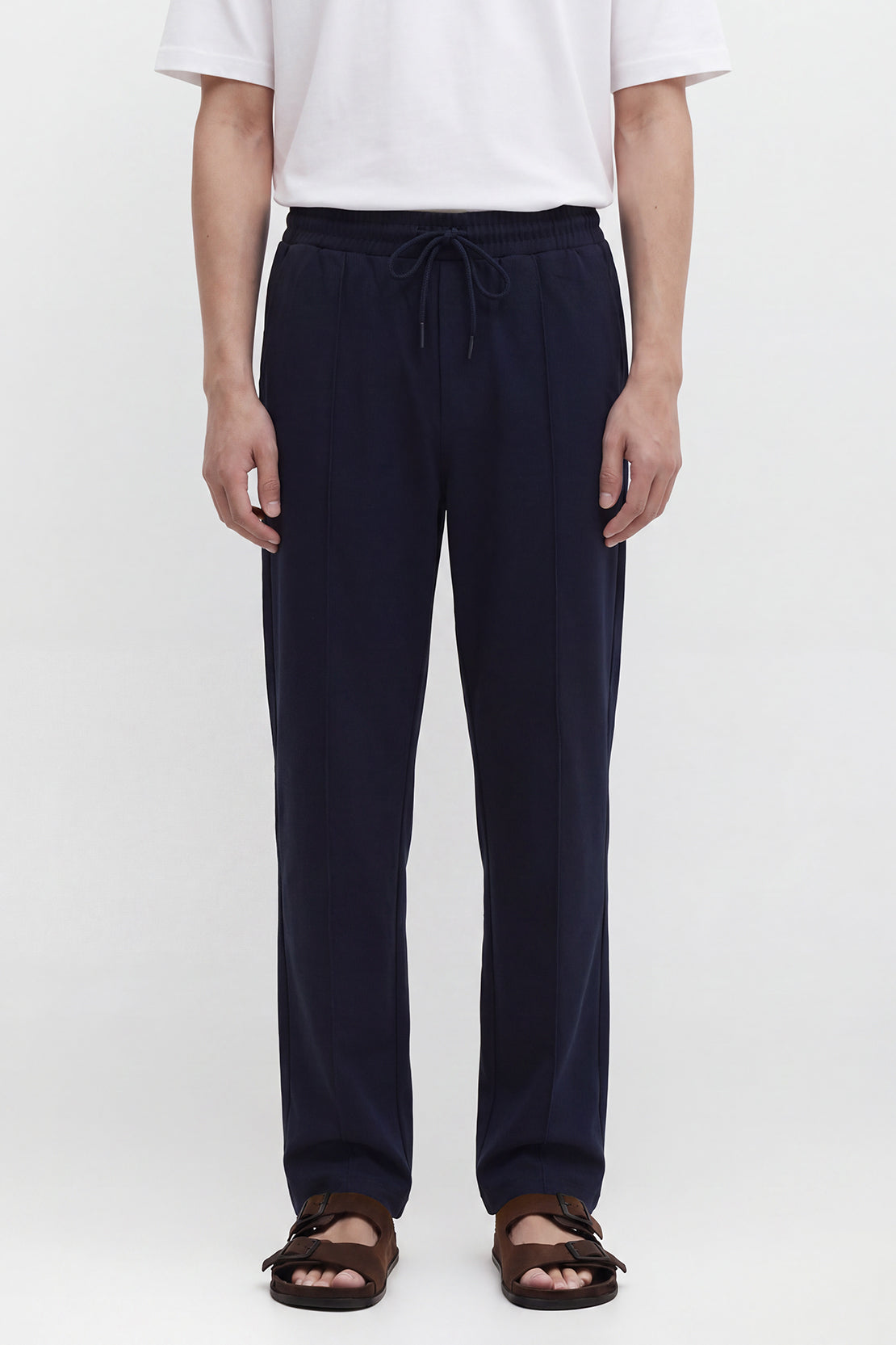KOKO Cotton Blend Straight Fit Pants – Navy