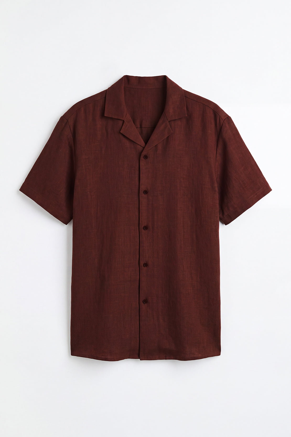 KOKO Pure Linen Half Sleeve Shirt – Brown
