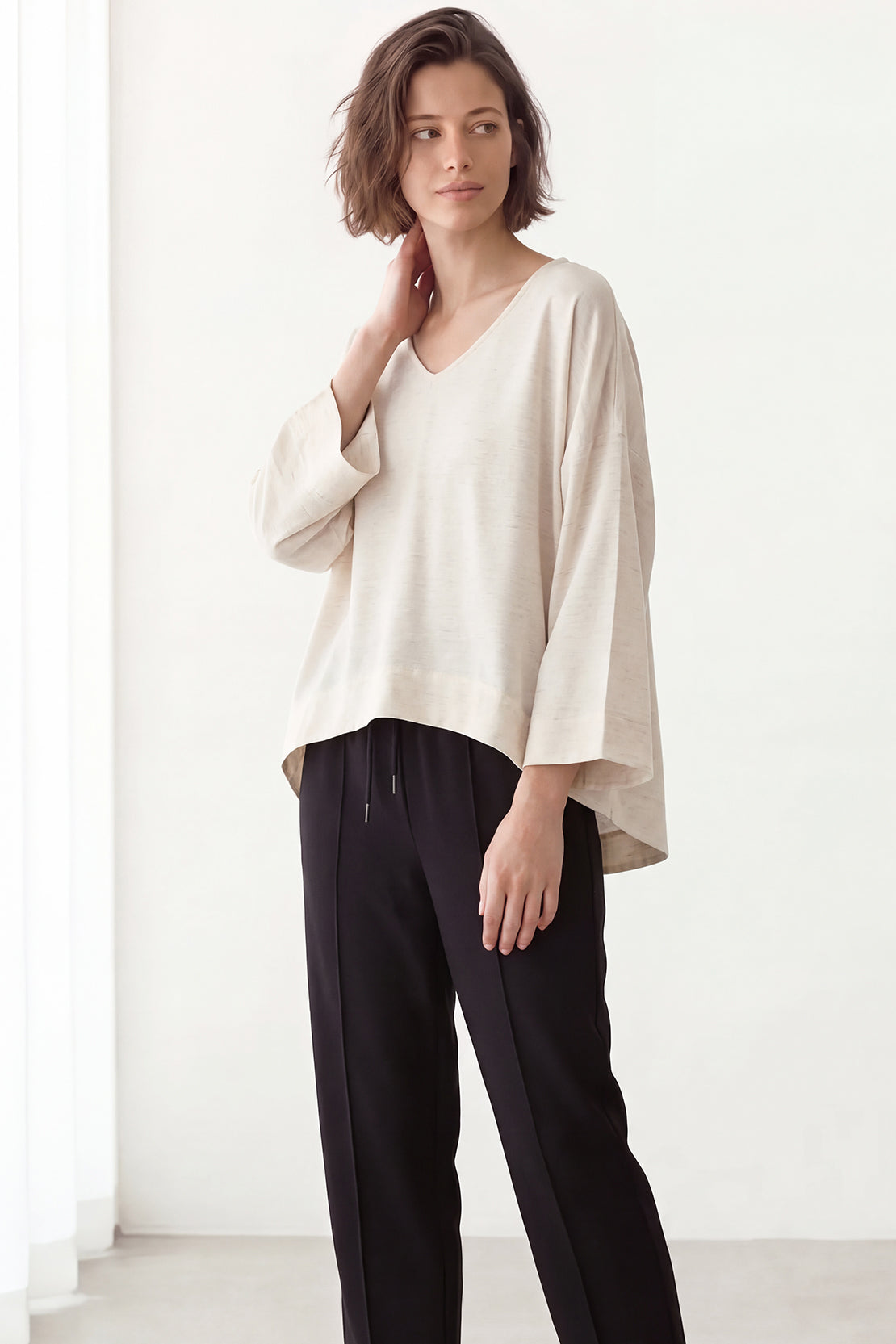 KOKO Silky Linen Relaxed Top