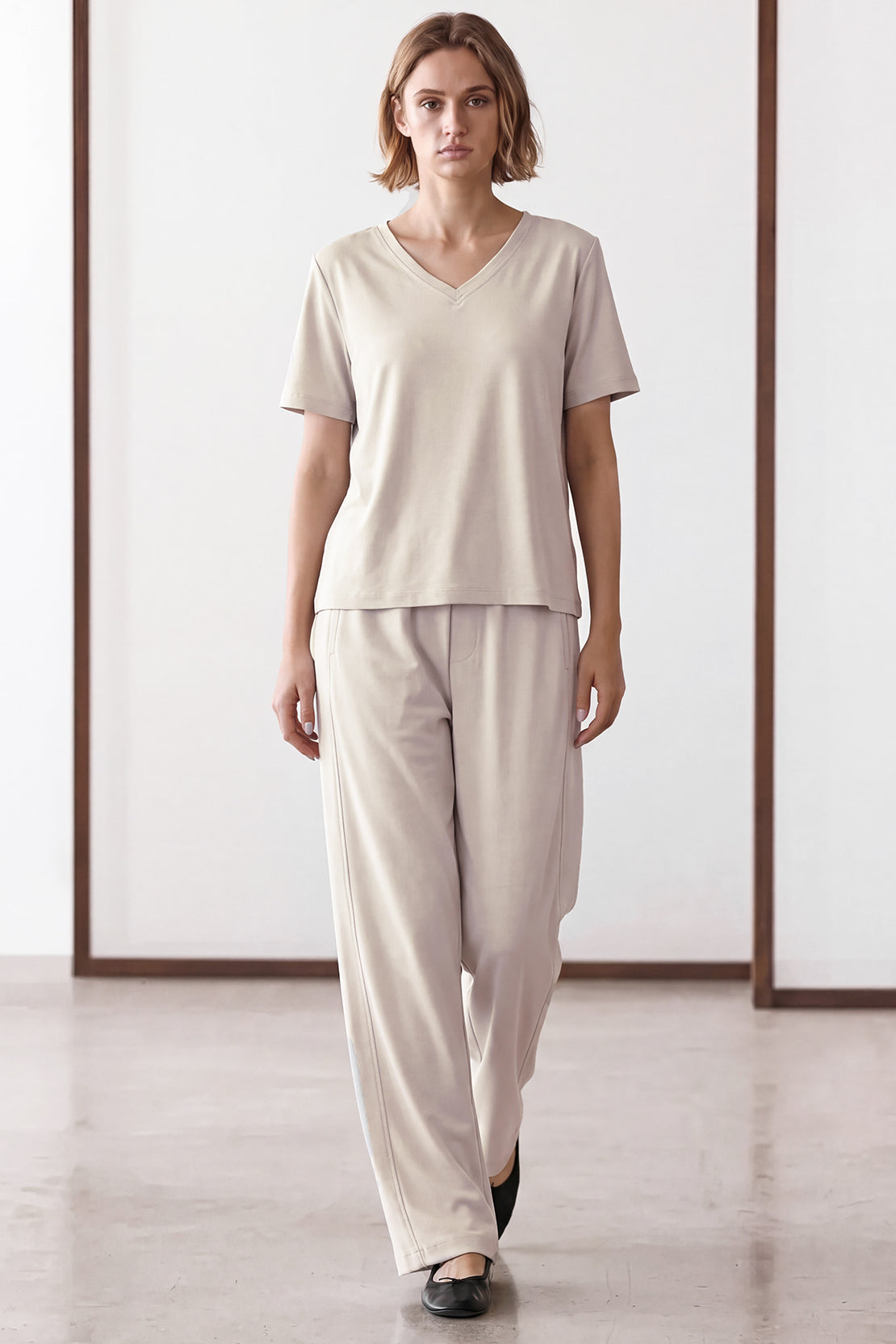 KOKO Sorona Modal V-Neck T-Shirt – Grey