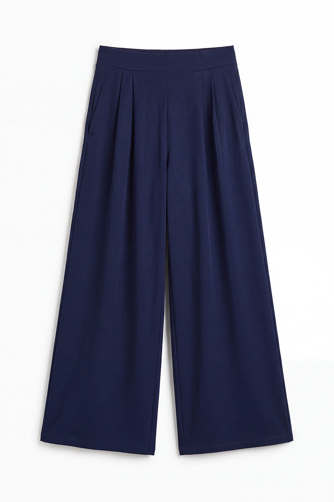 KOKO Modal High-Waist Pleated Pants – Blue