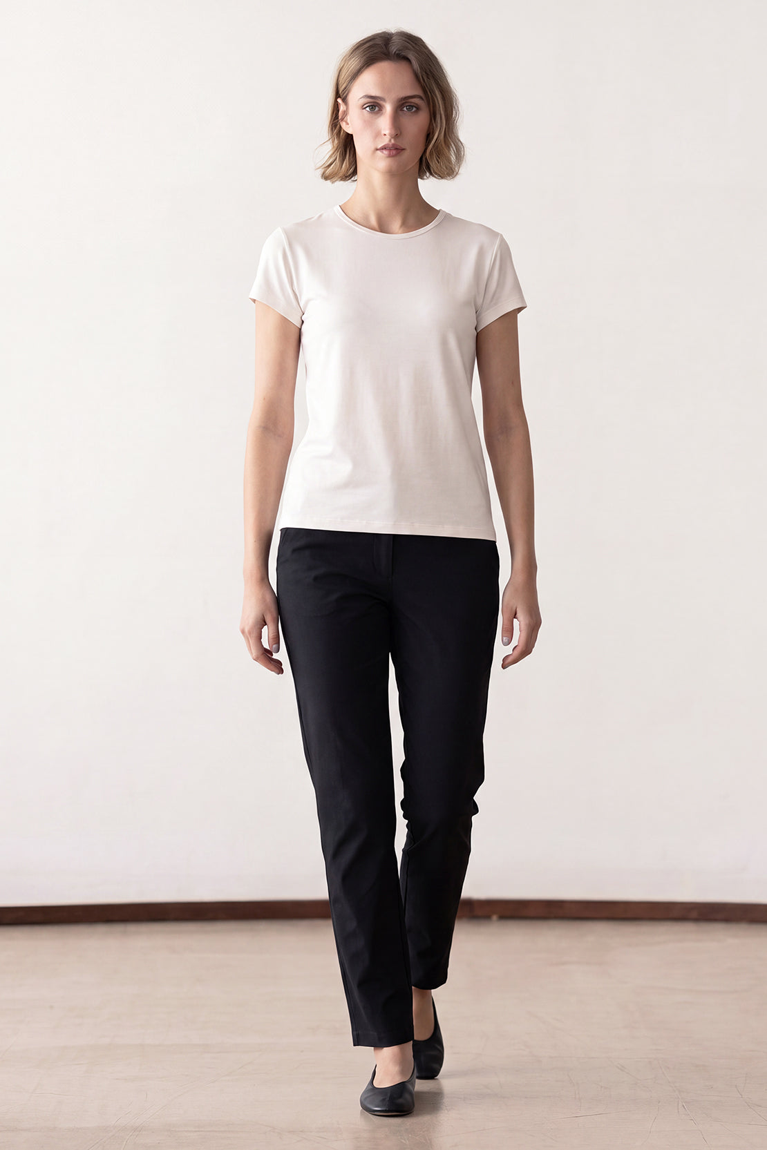 KOKO Air Weave Cap Sleeve T-Shirt – White