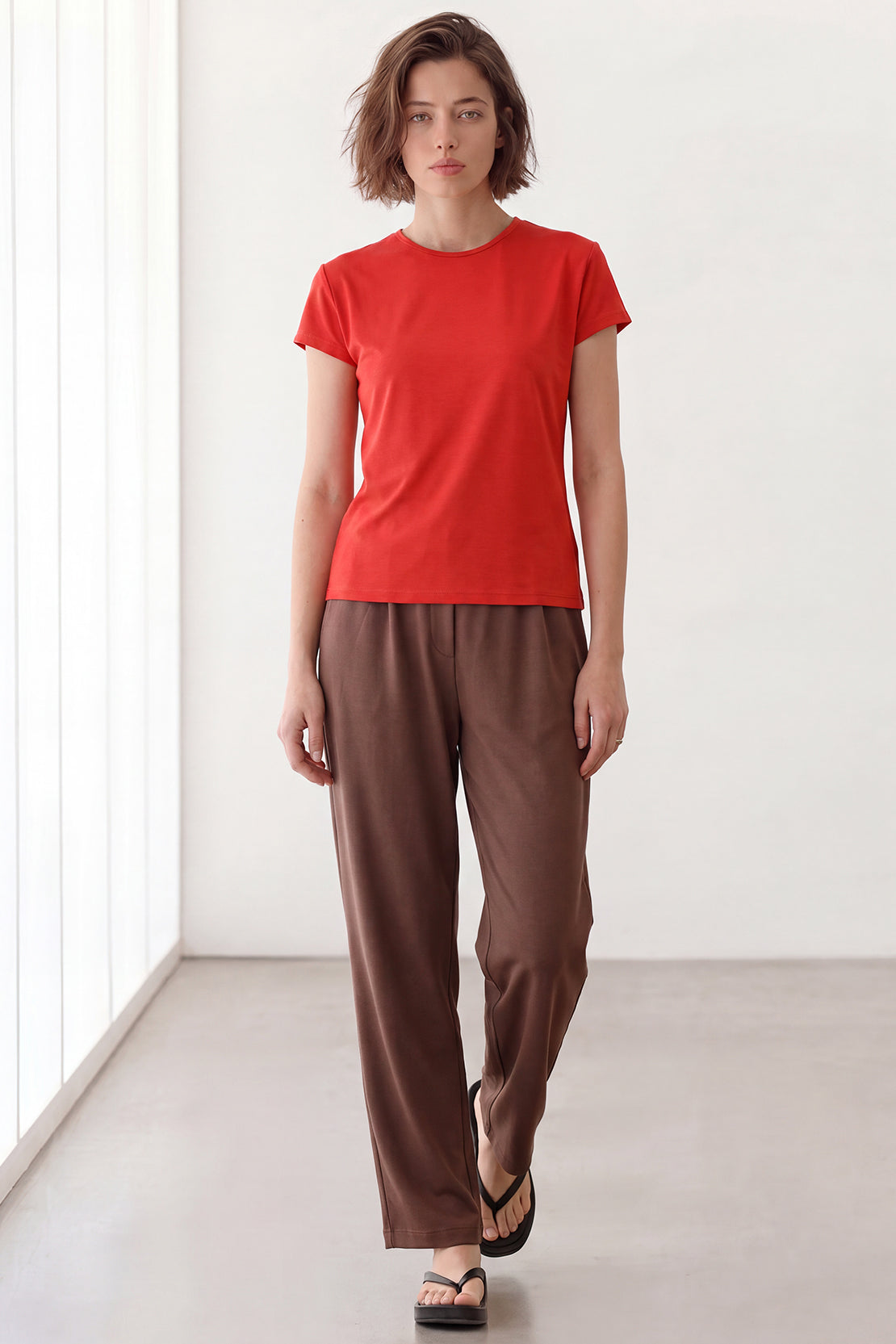 KOKO Air Weave Cap Sleeve T-Shirt – Red