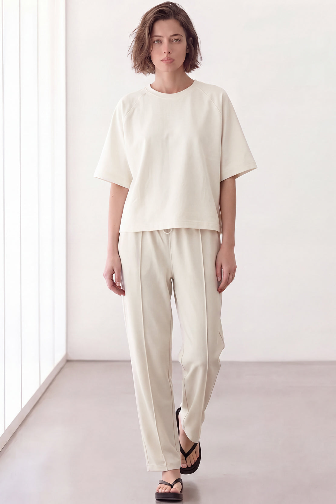 KOKO Cotton Solona Crew Neck T-Shirt – White