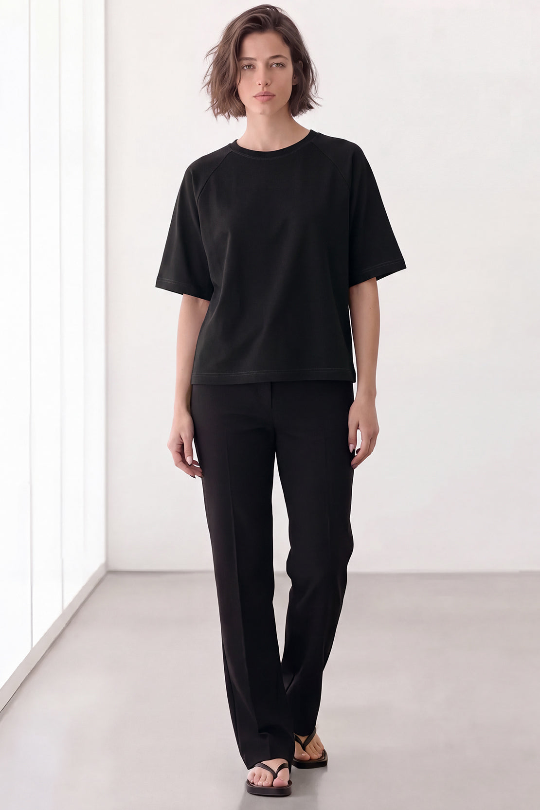 KOKO Cotton Solona Crew Neck T-Shirt – Black