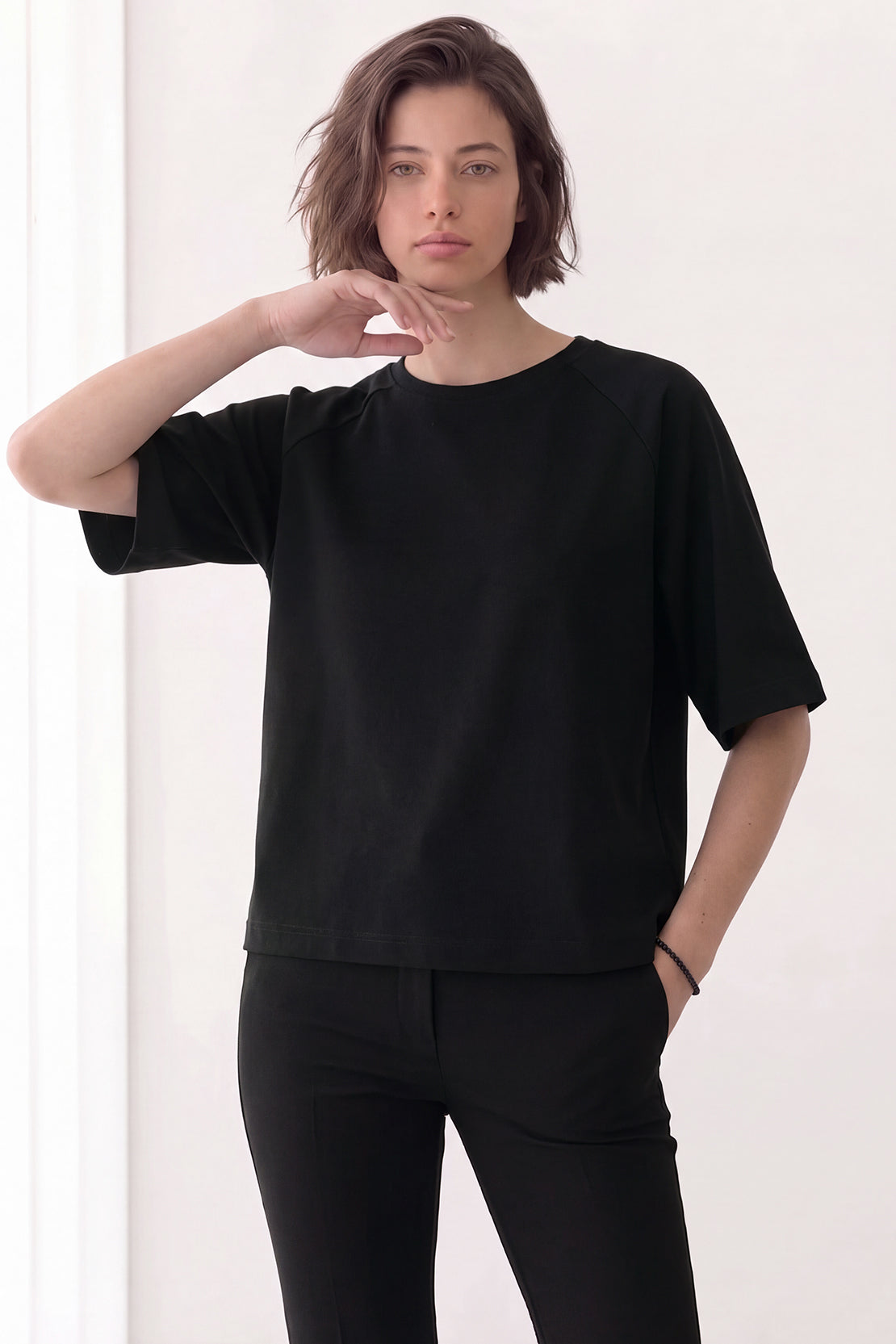 KOKO Cotton Solona Crew Neck T-Shirt – Black