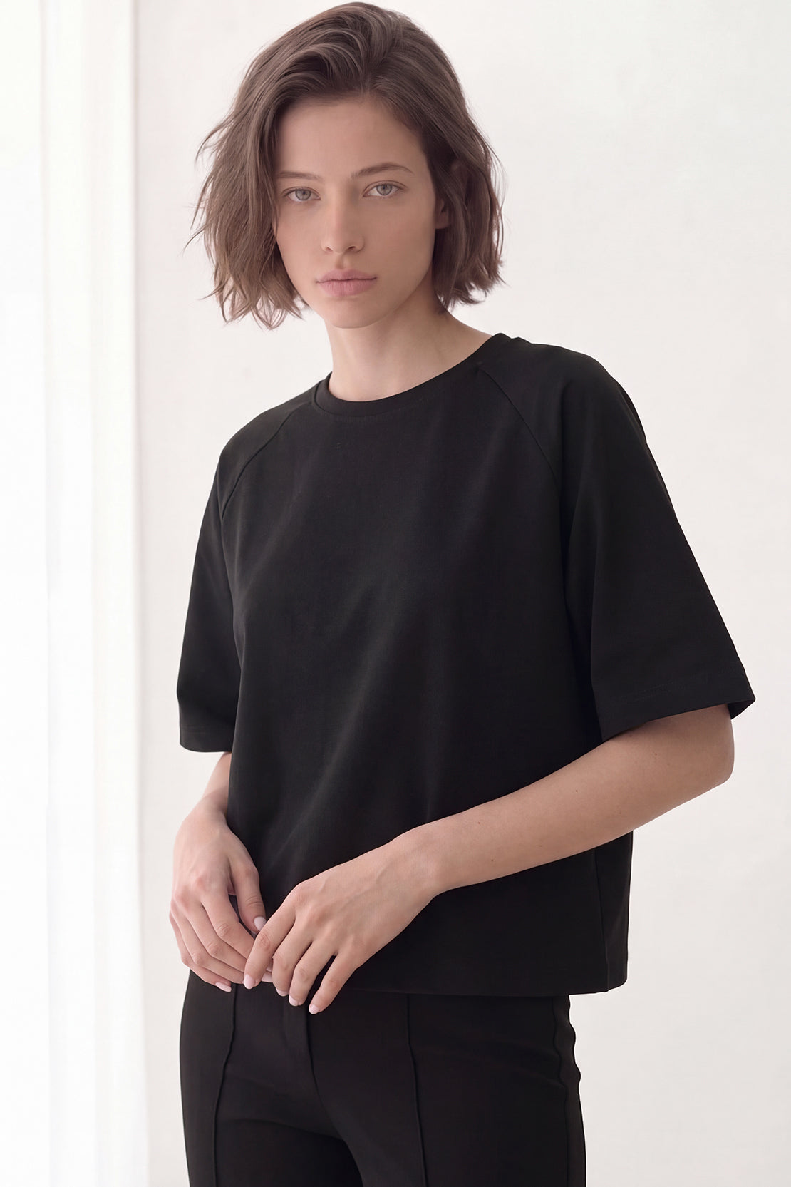 KOKO Cotton Solona Crew Neck T-Shirt – Black