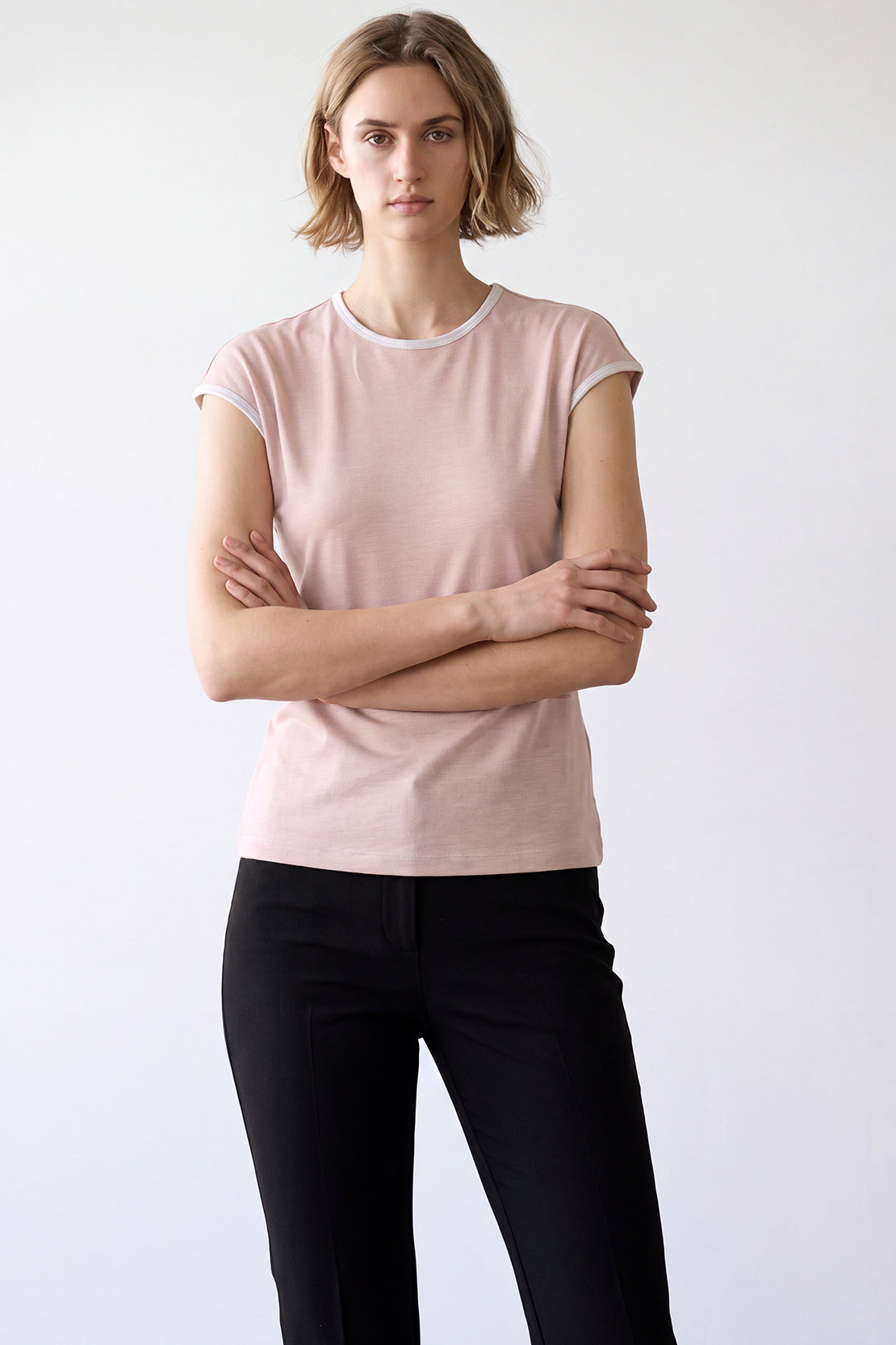 KOKO Cotton Modal Cap-Sleeve T-shirt – Pink