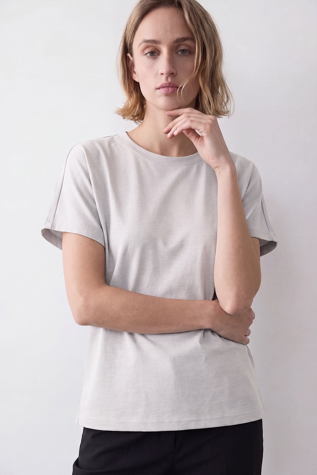 KOKO Cotton Modal Crew Neck T-Shirt – Grey