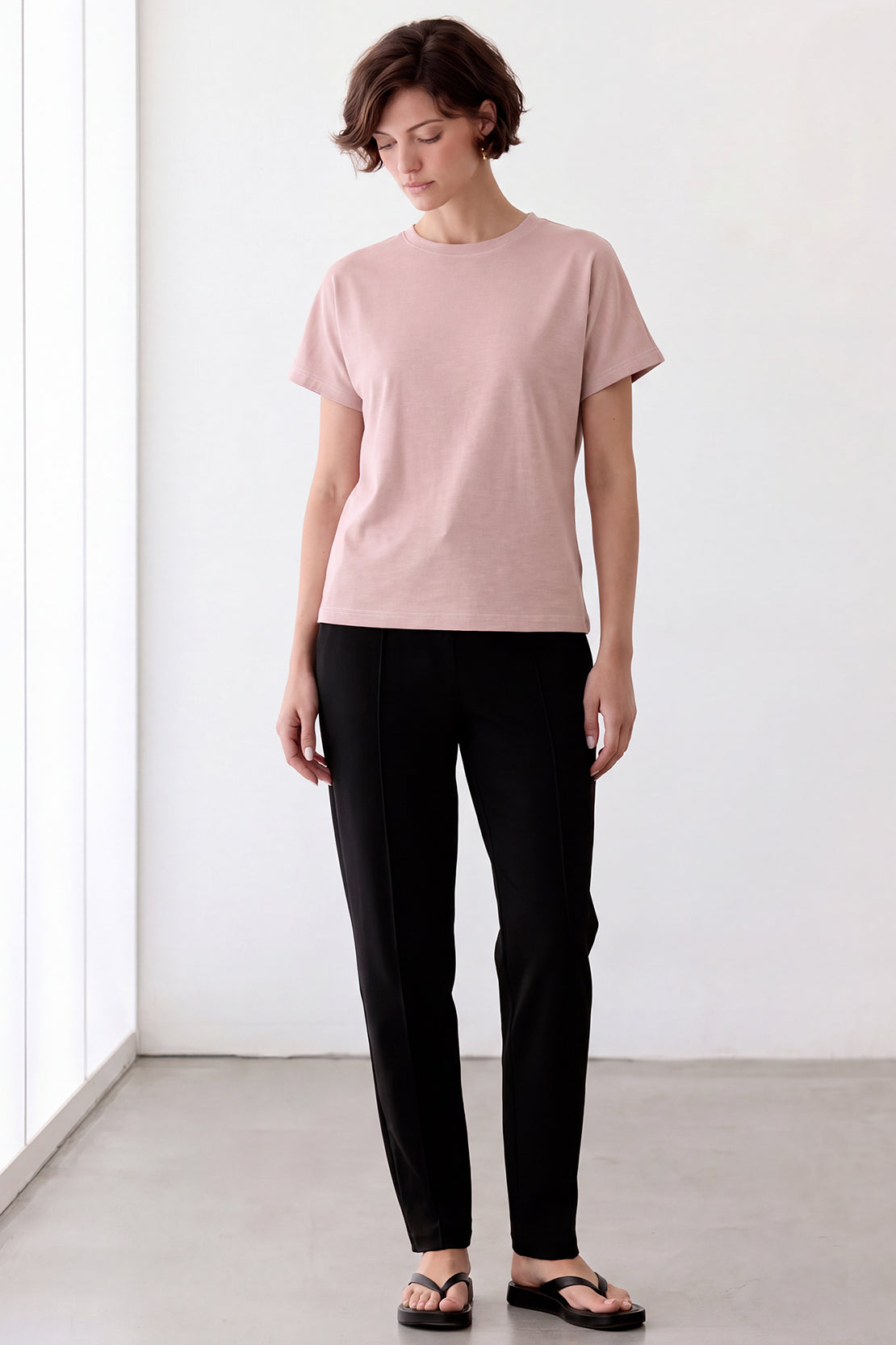 KOKO Cotton Modal Crew Neck T-Shirt – Pink