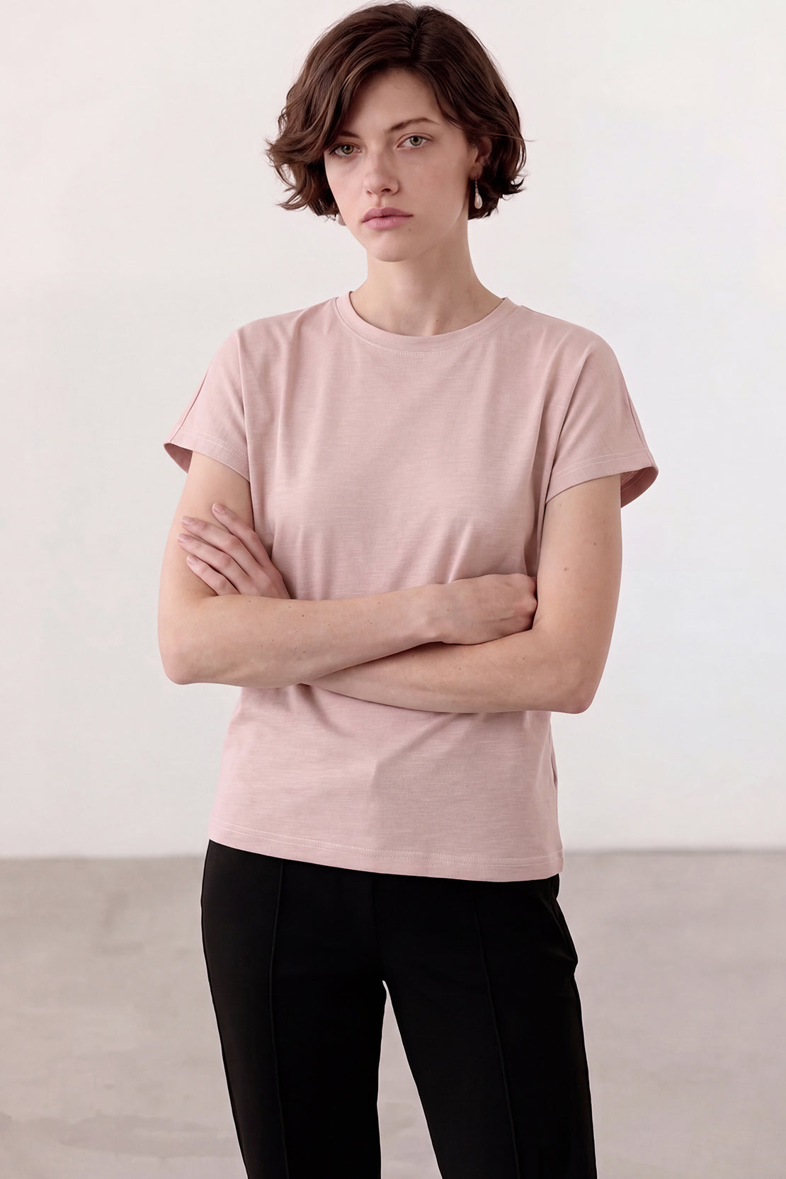 KOKO Cotton Modal Crew Neck T-Shirt – Pink