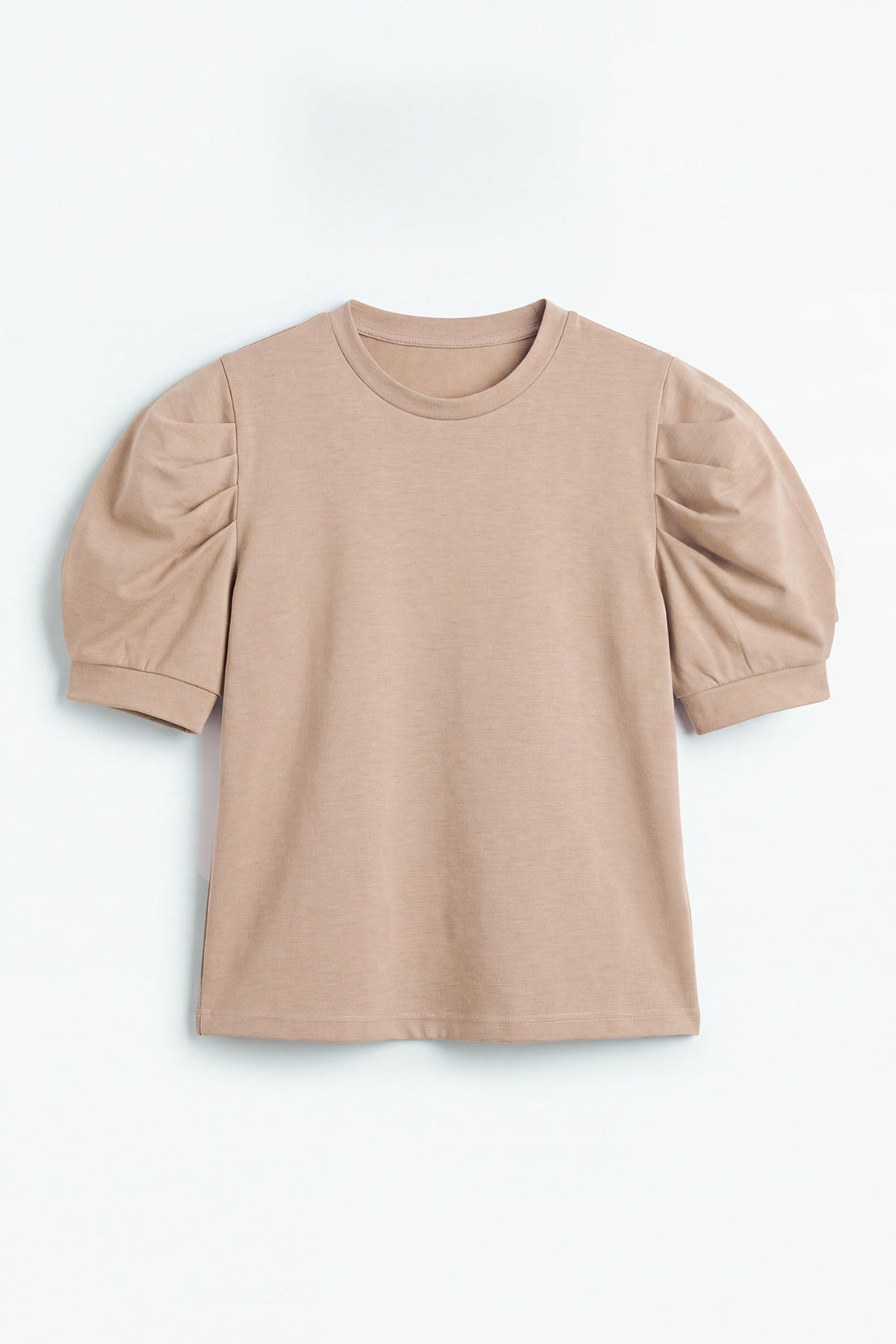 Koko Modal Blend Puff Sleeve Top – Beige