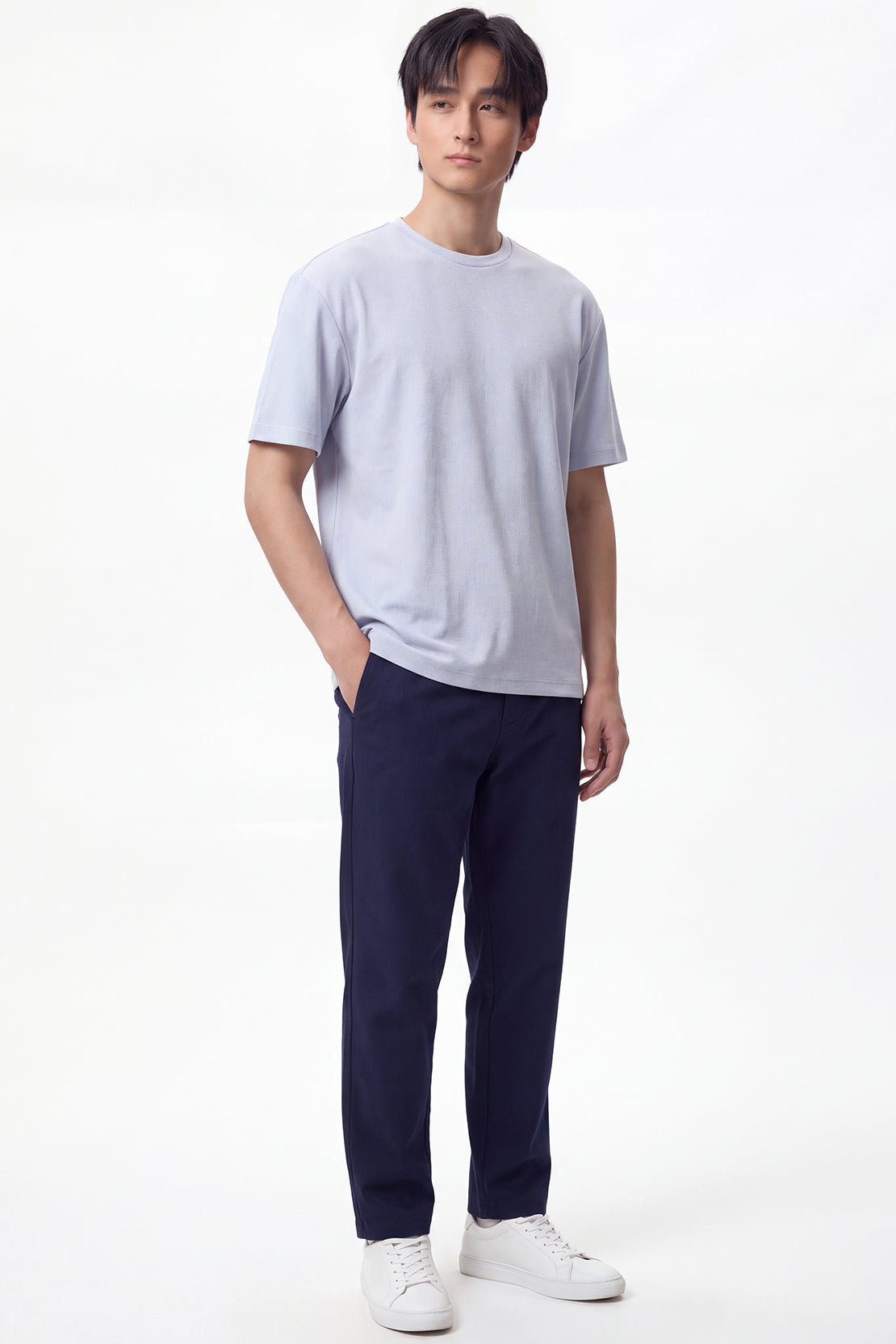 KOKO Sheen Modal Crew Neck T-Shirt – Soft Blue