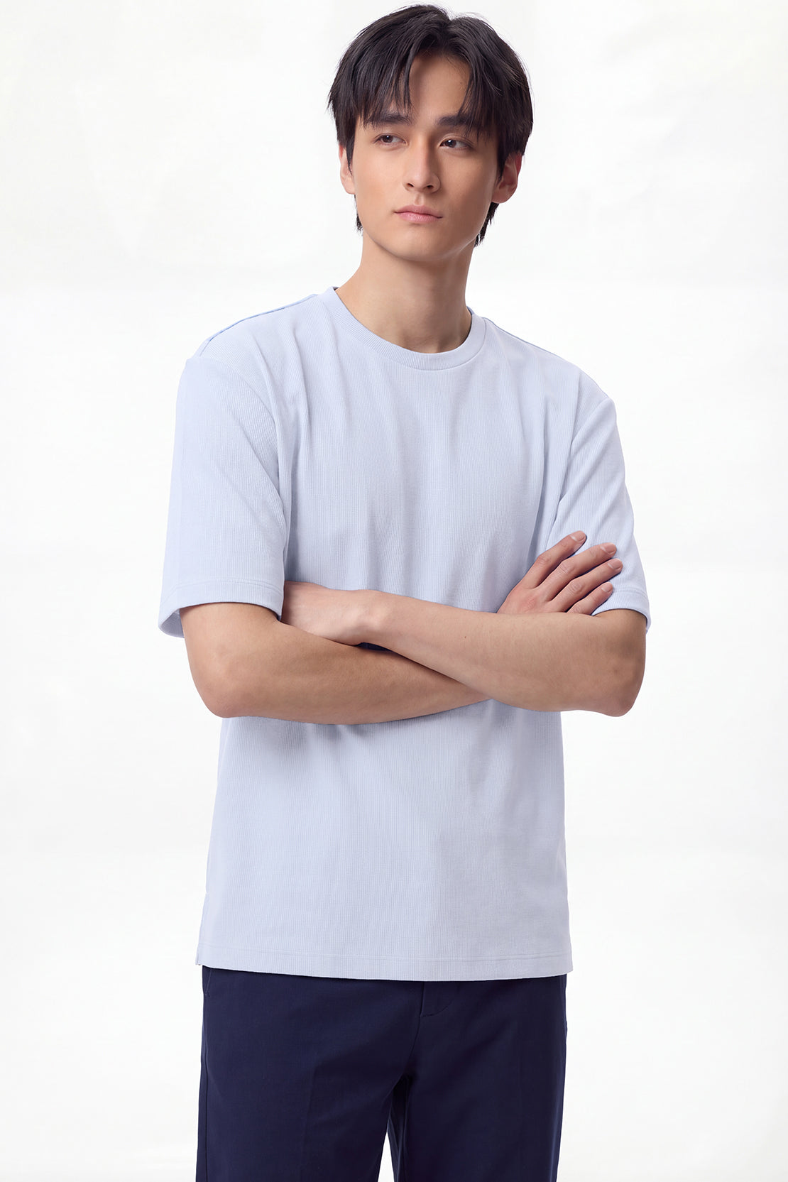 KOKO Sheen Modal Crew Neck T-Shirt – Soft Blue