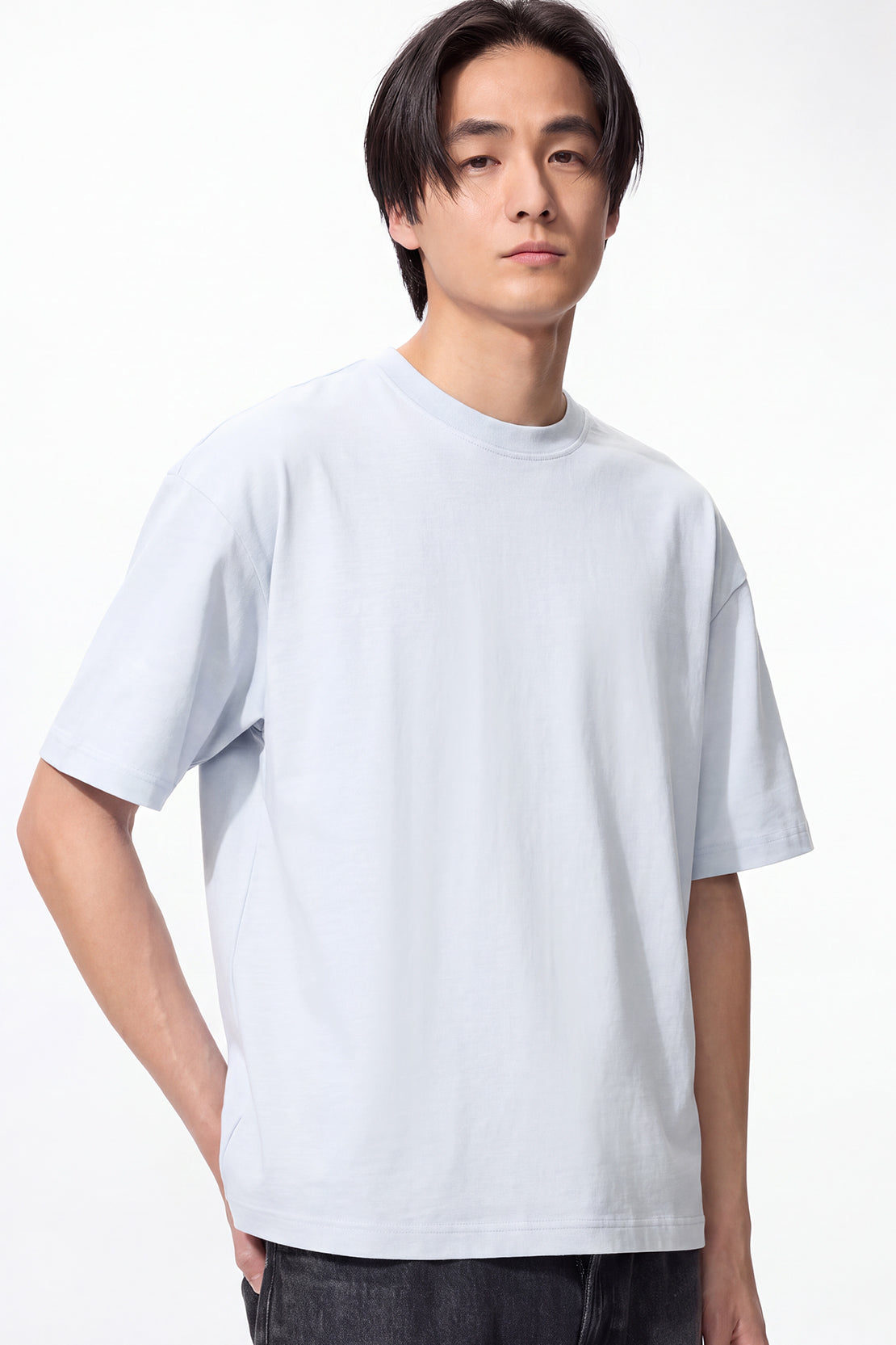 KOKO Cotton Modal Oversized T-Shirt – Soft Blue