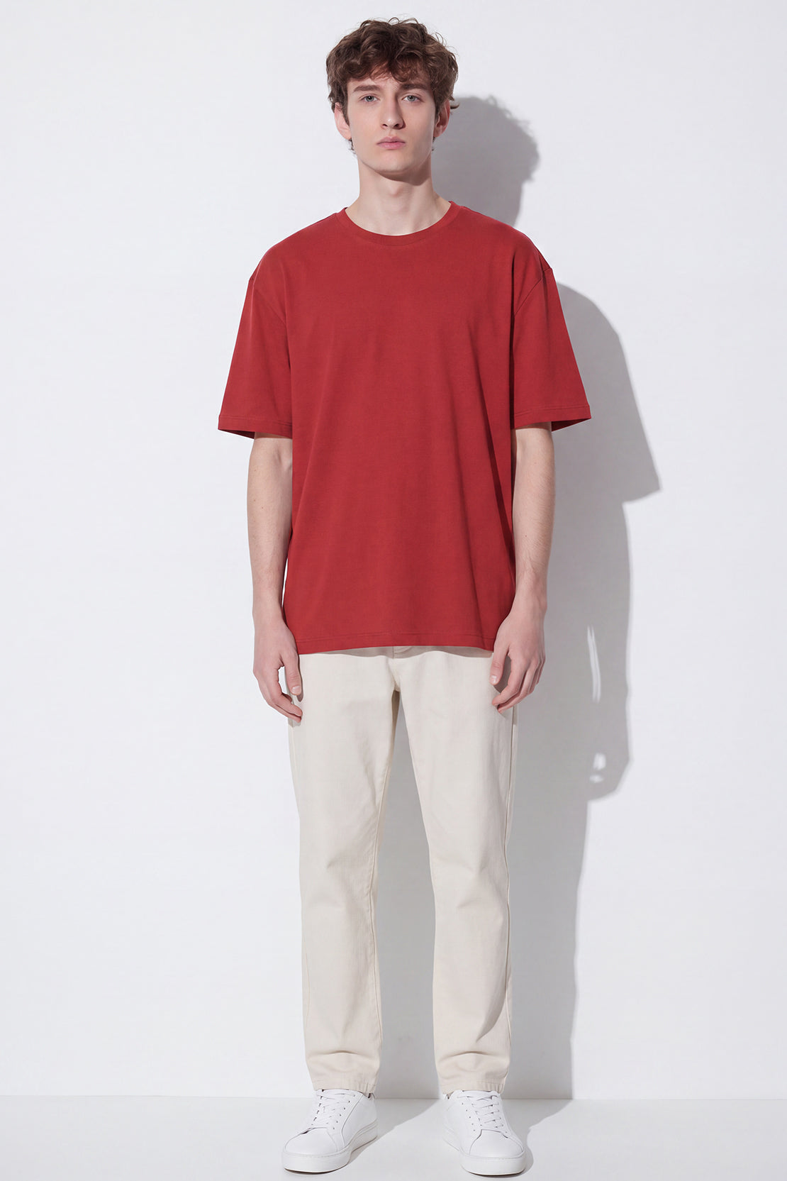KOKO Cotton Drop Shoulder T-Shirt – Red