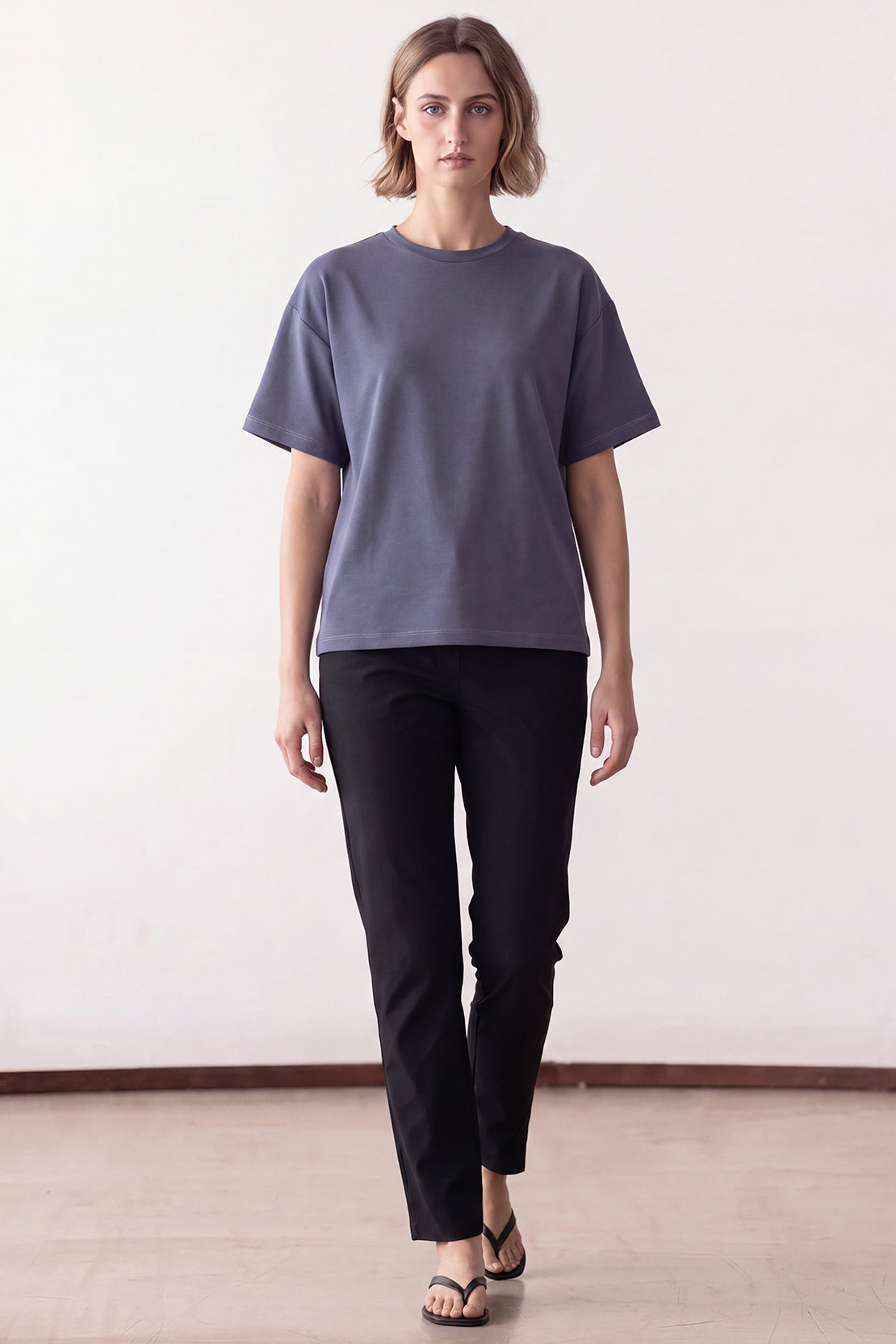 KOKO Modal Blend Drop Shoulder T-Shirt – Smoke