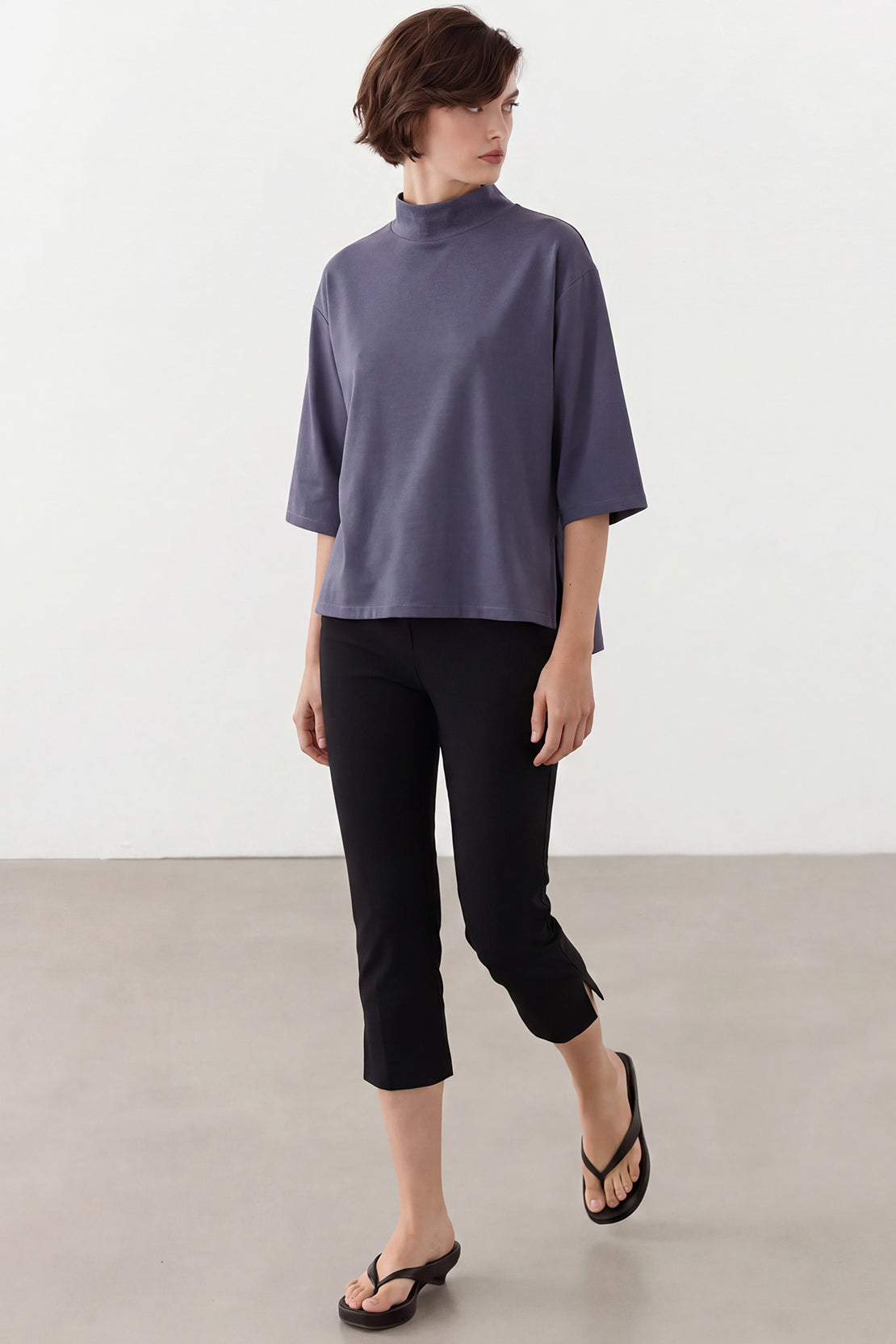 KOKO Modal Blend Turtle Neck Shirt – Smoke