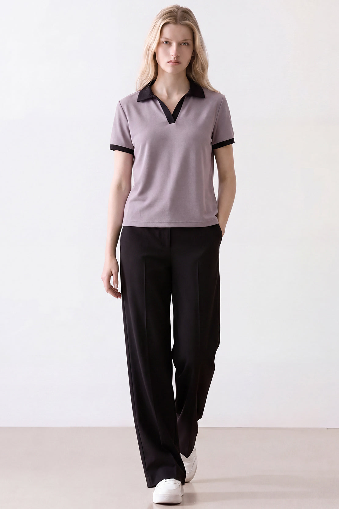 KOKO Eco Pulp Collared T-Shirt – Mauve