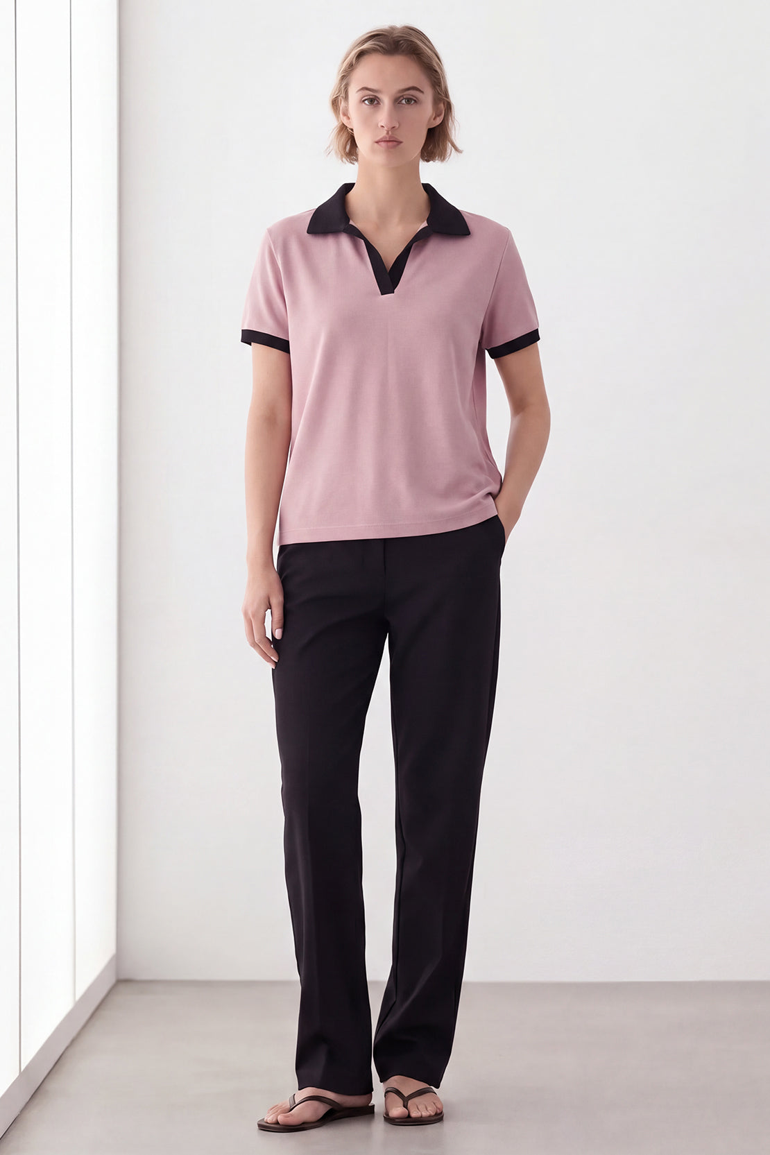 KOKO Eco Pulp Collared T-Shirt – Pink