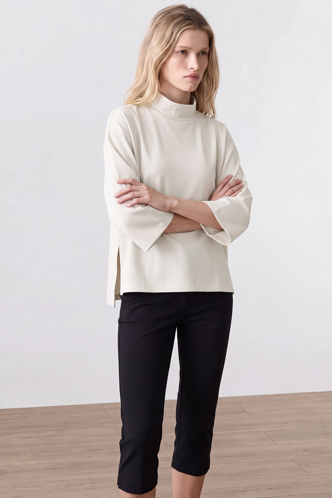 KOKO Eco Pulp Turtle Neck Shirt – White