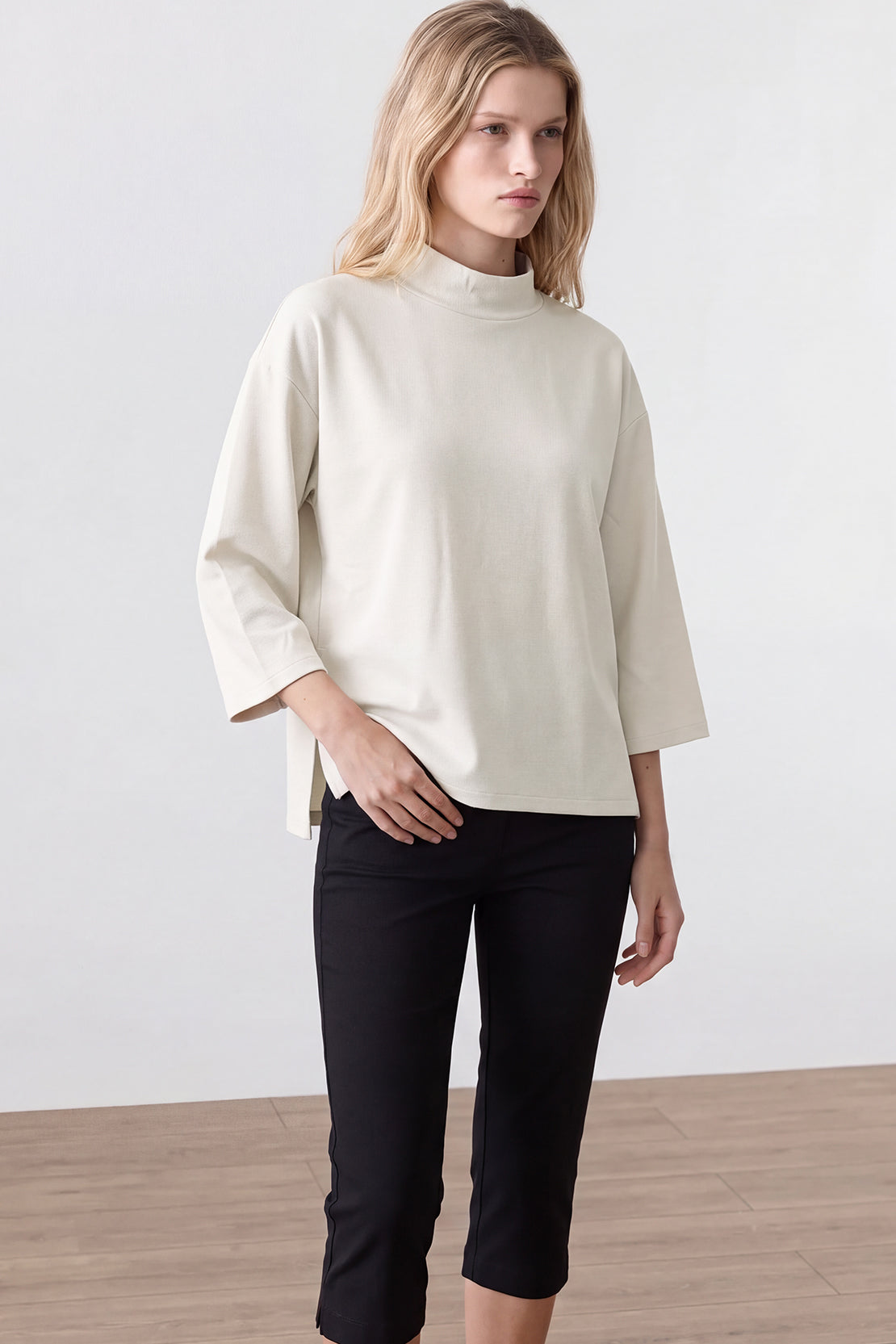 KOKO Eco Pulp Turtle Neck Shirt – White