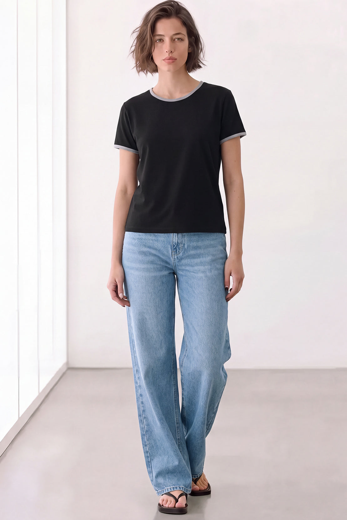 KOKO Cotton Bamboo Crew Neck T-Shirt – Black